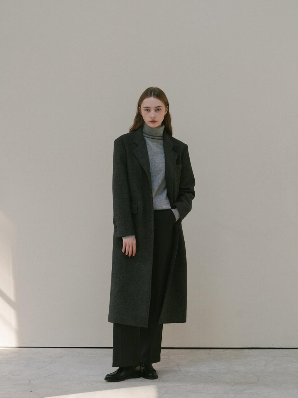 LAMINEZ Wool Rich Mac Coat | Lyst