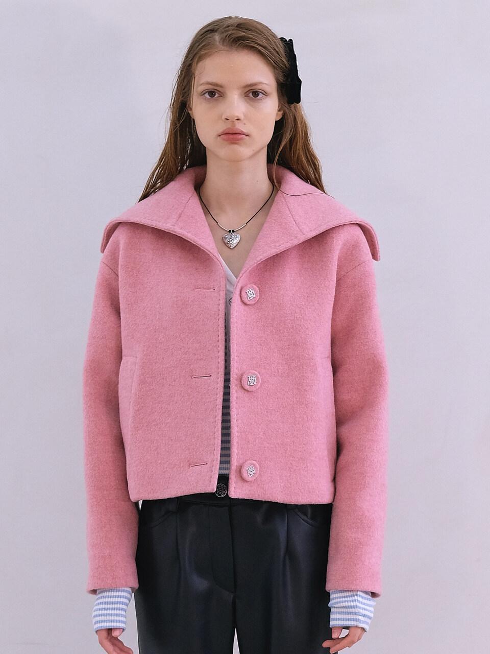 THE ASHLYNN Dionne Wool Sailor Jacket in Pink | Lyst