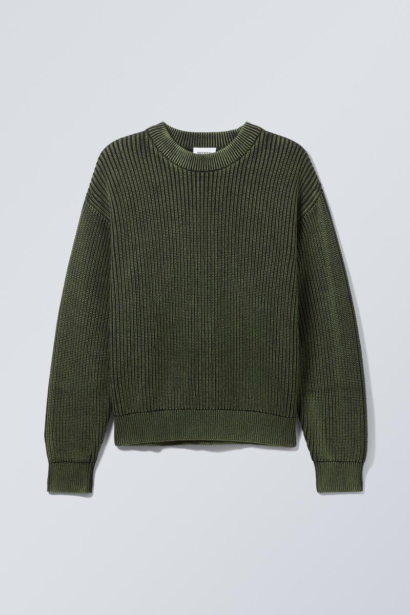 Mohair Weekday Green Jumper Weekday Regular Heavy Knit