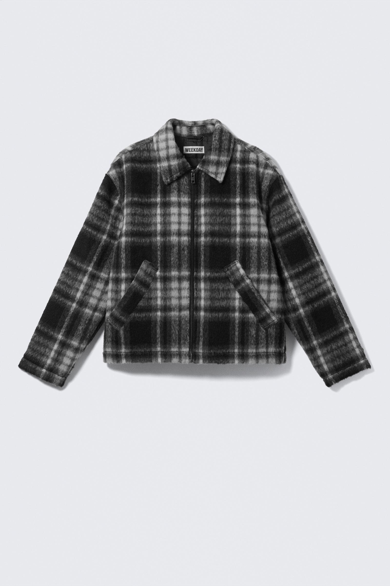 Weekday Relaxed Wool-Blend Zip Jacket in Black for Men Lyst UK