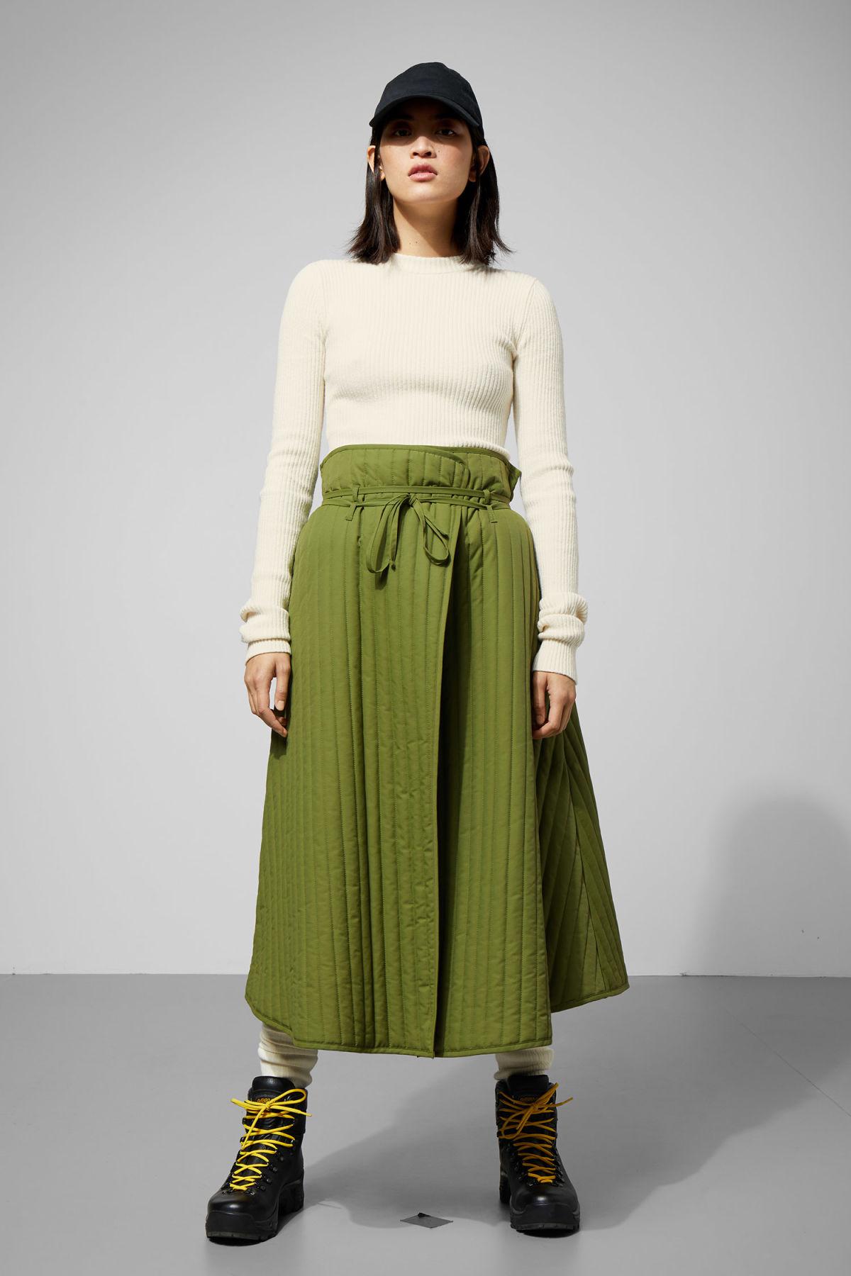 Weekday Lace Singu Quilted Skirt in Green - Lyst