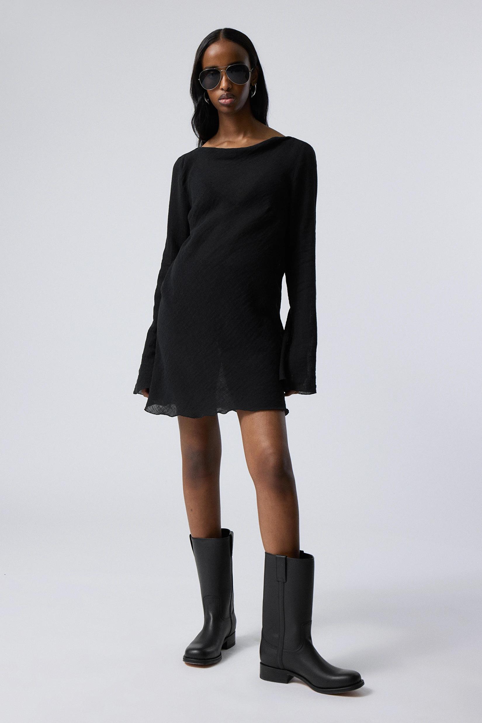 weekday black mini dress Strapless Short Peplum Party Dress by La Femme main image 1