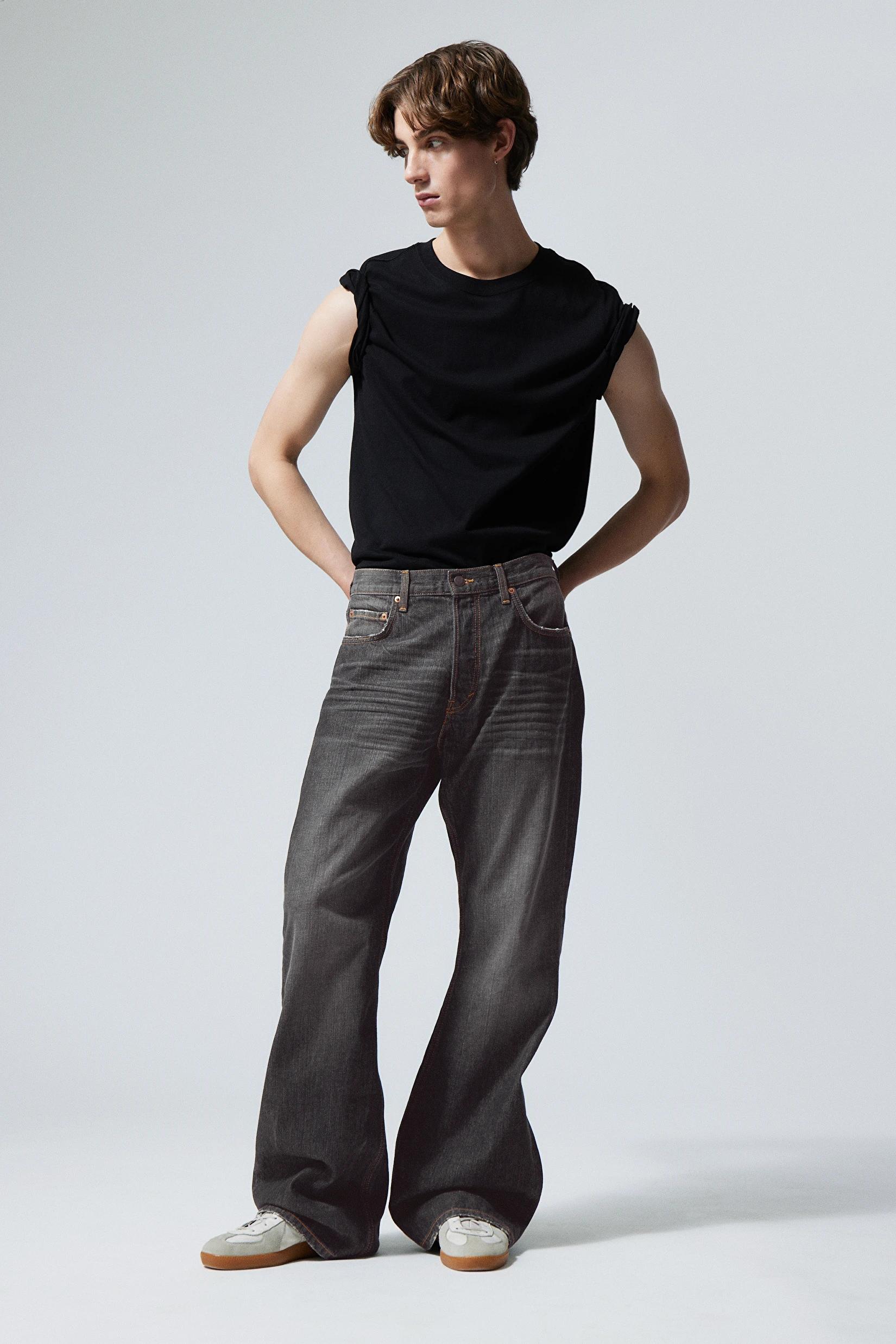 Weekday Time Loose Bootcut Jeans in Black for Men Lyst UK