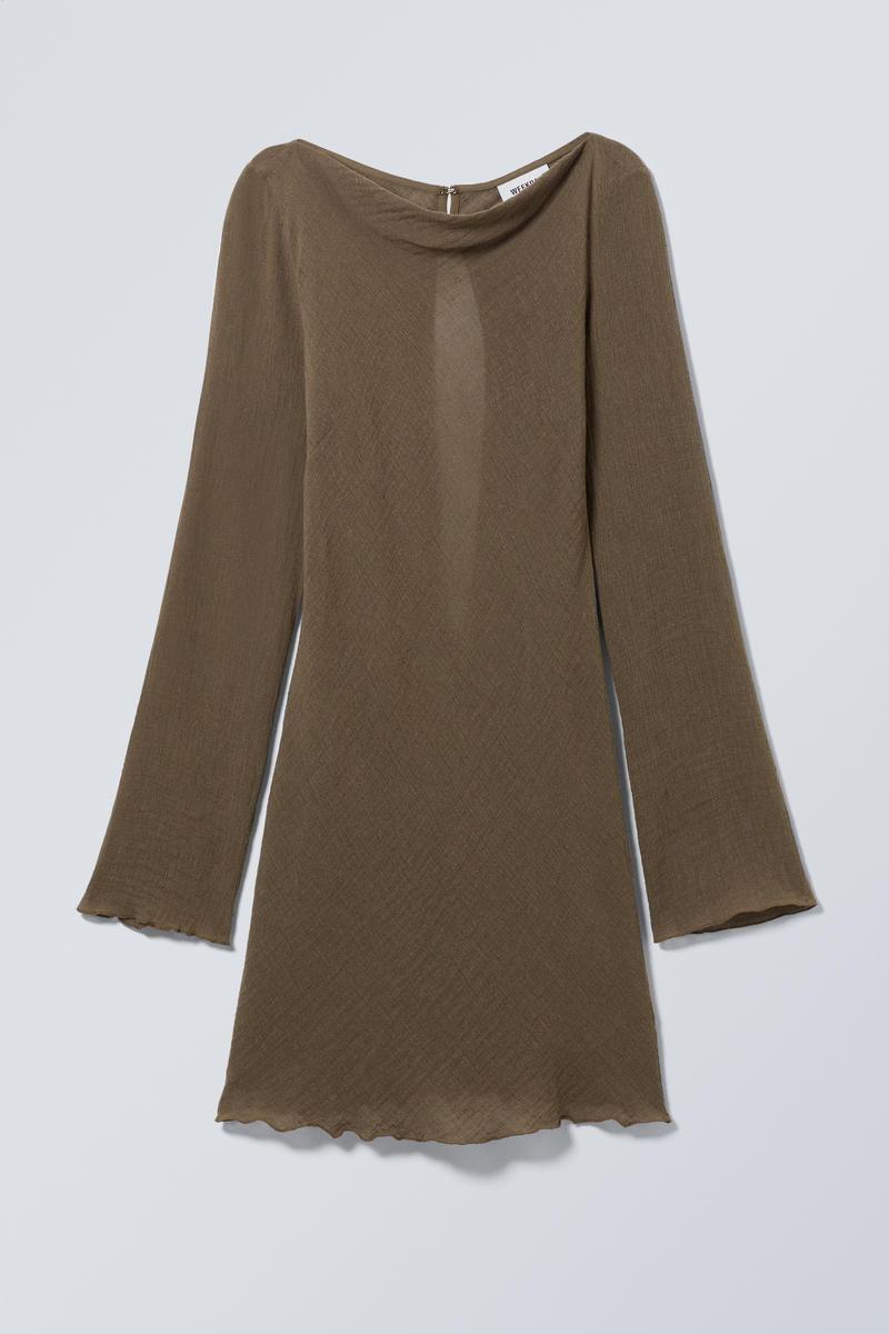 weekday linen dress WEEKDAY Short Knitted Linen Dress