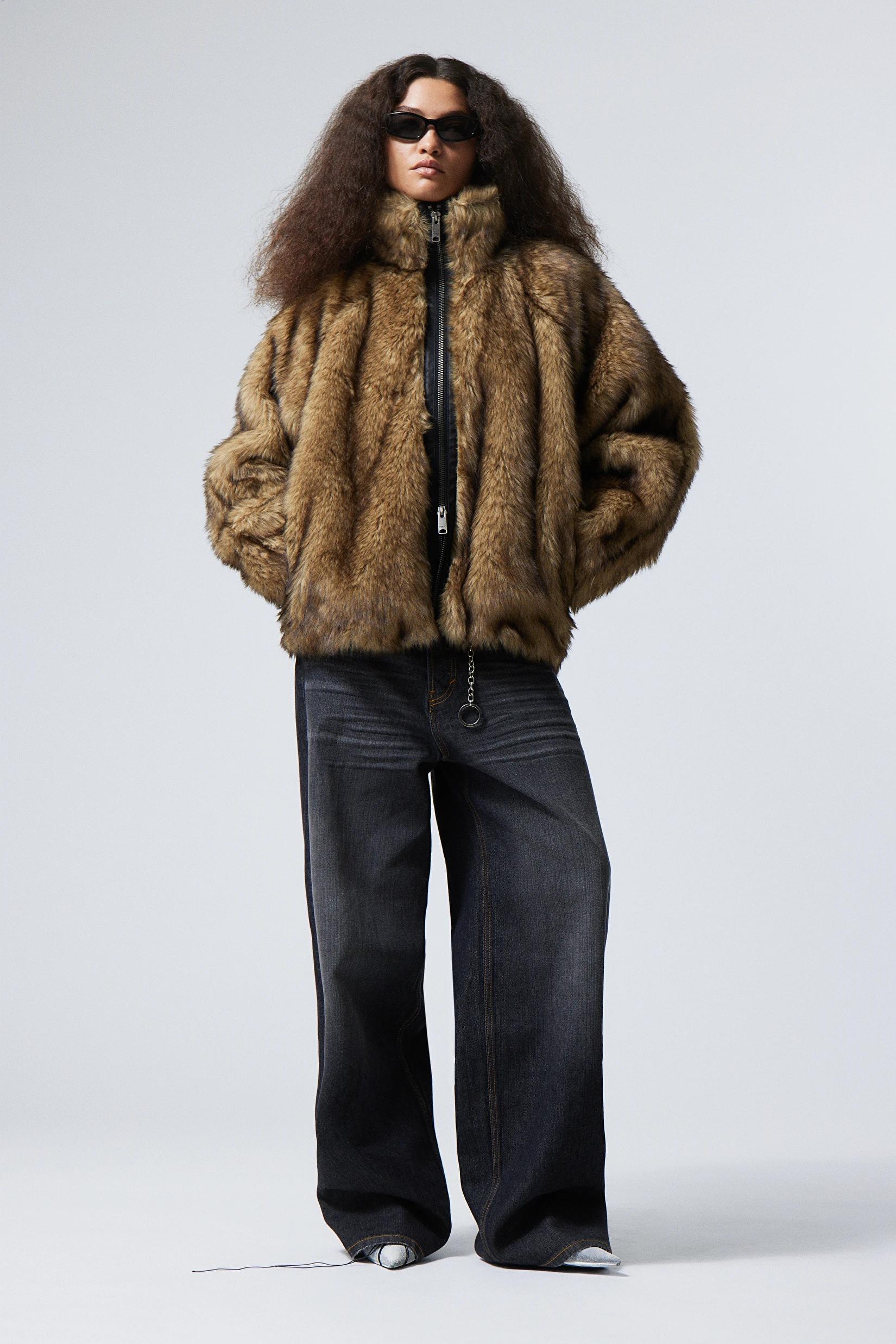 Weekday Faux Mink Jacket With Hood Caritasnepal Target Fur Vest