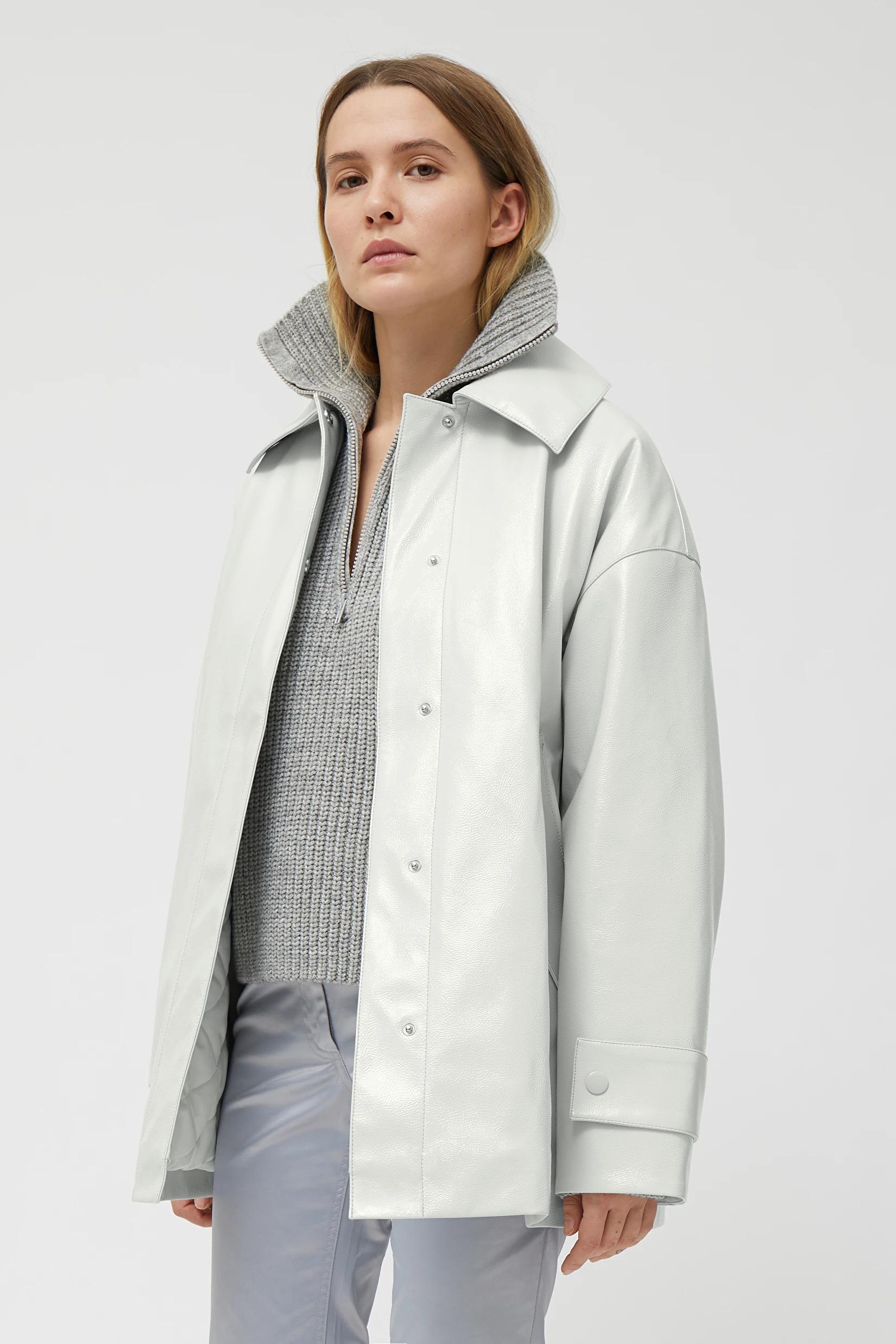 weekday patent coat