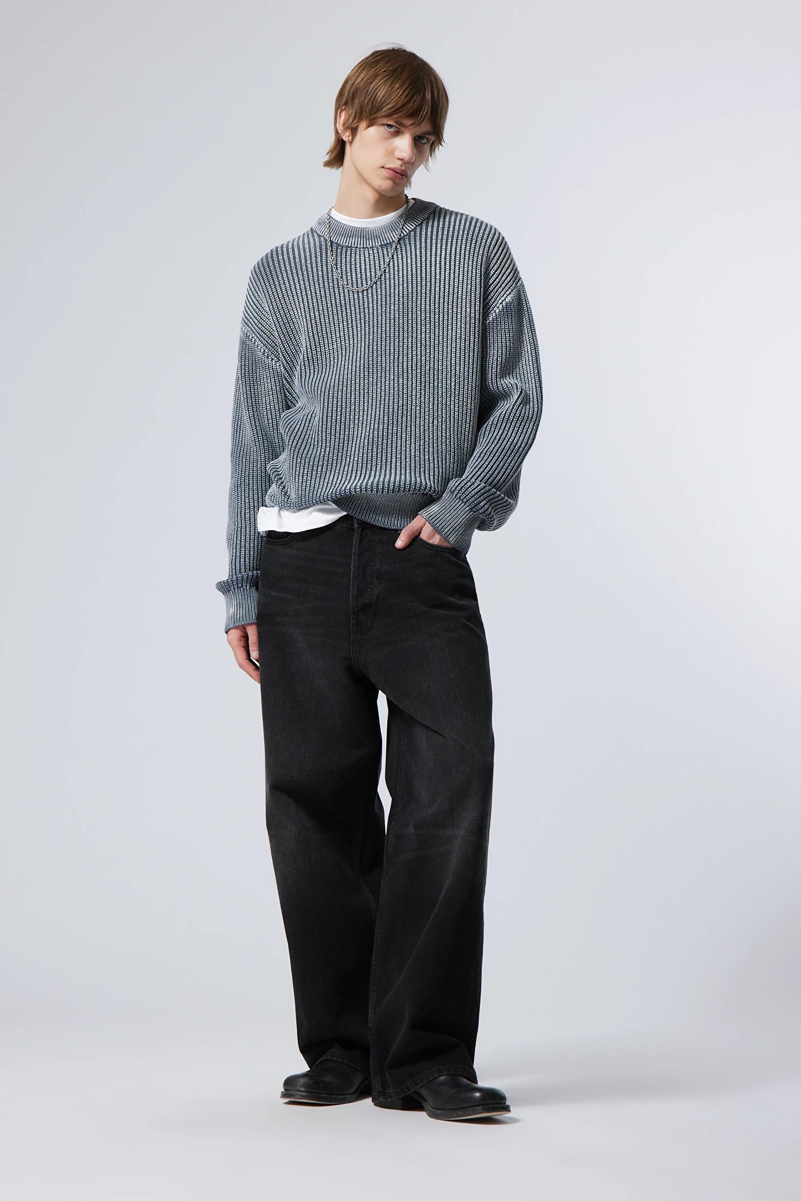 Weekday Regular Heavy Knit Sweater in Blue for Men Lyst UK