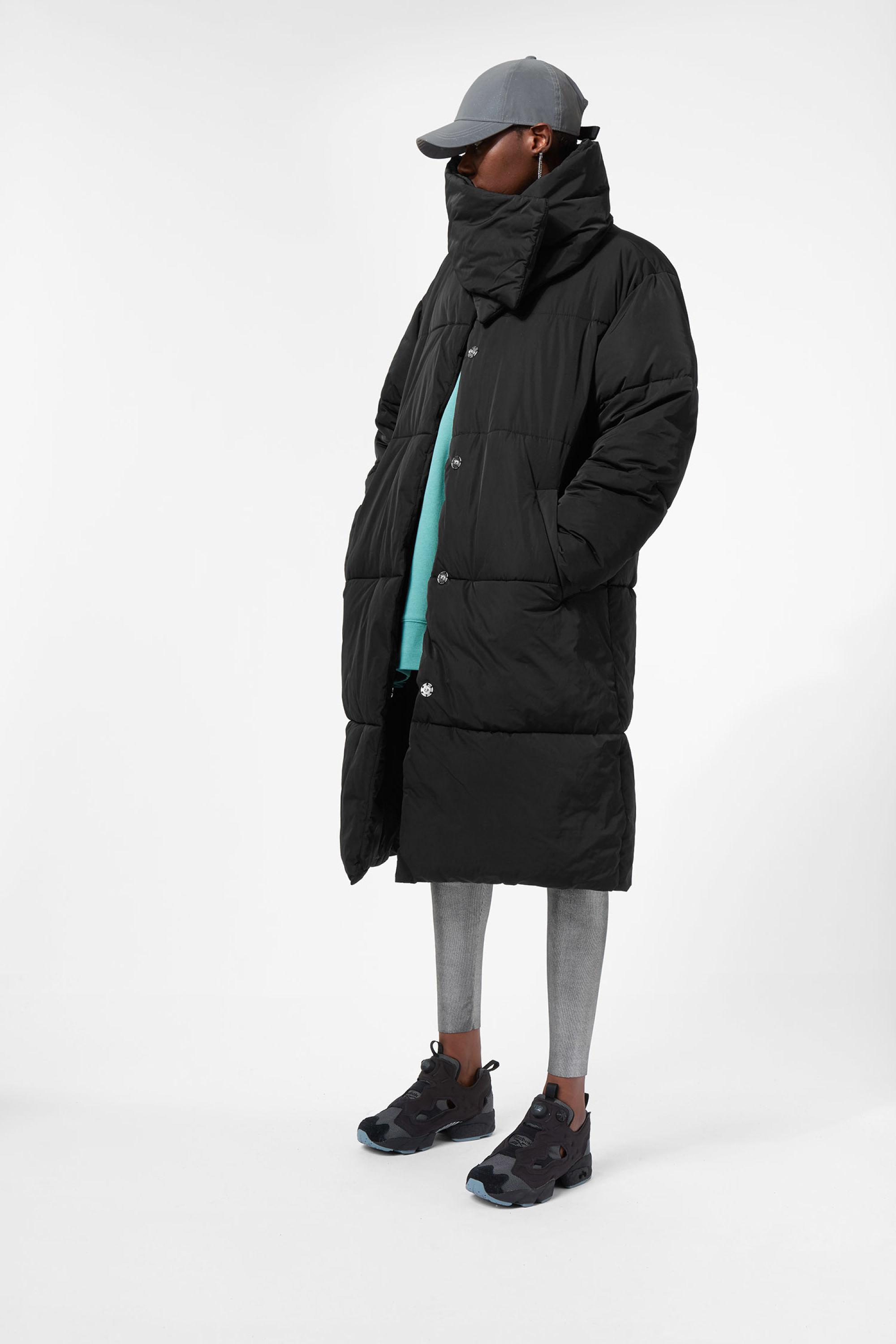 Weekday Synthetic Beat Puffer Coat in Black - Lyst