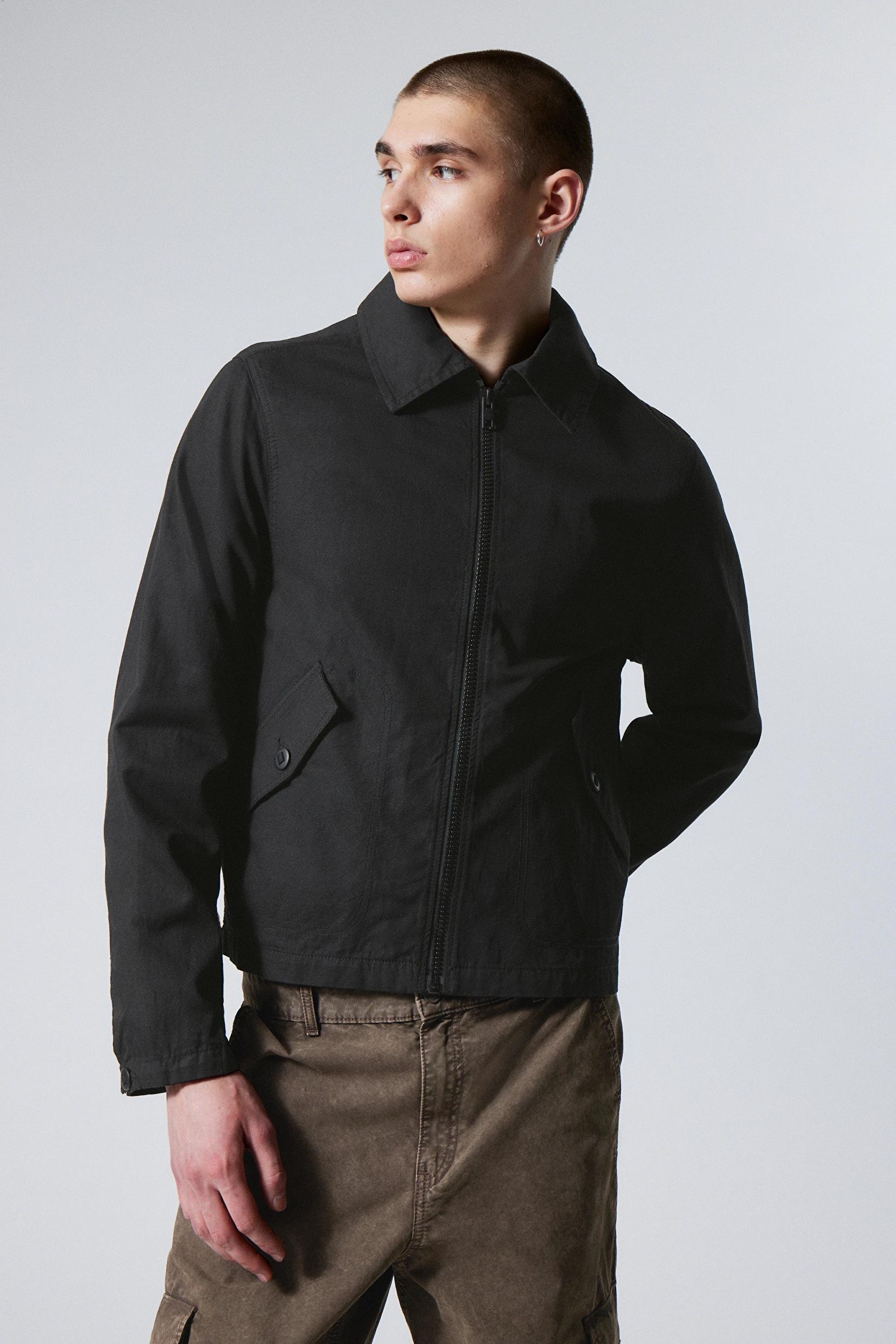 Weekday Regular Linen Blend Jacket in Black for Men Lyst UK