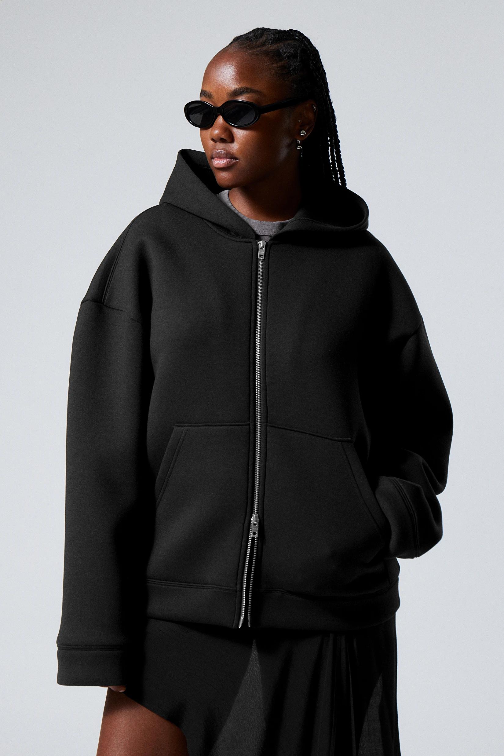 ★英国発*WEEKDAY*新作*スキューバZIPフーディ/BLACK★ Weekday Scuba Zip Hoodie in Black | Lyst UK