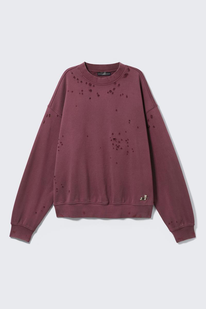 Pink Cheap Monday Sweatshirt Cheap Monday Cm X Lb Loose Distressed