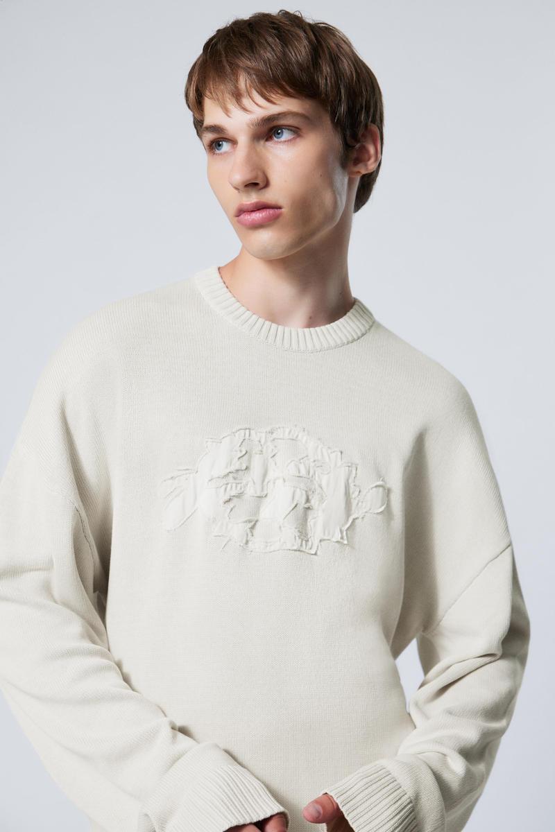 Knitted graphic sweater hotsell