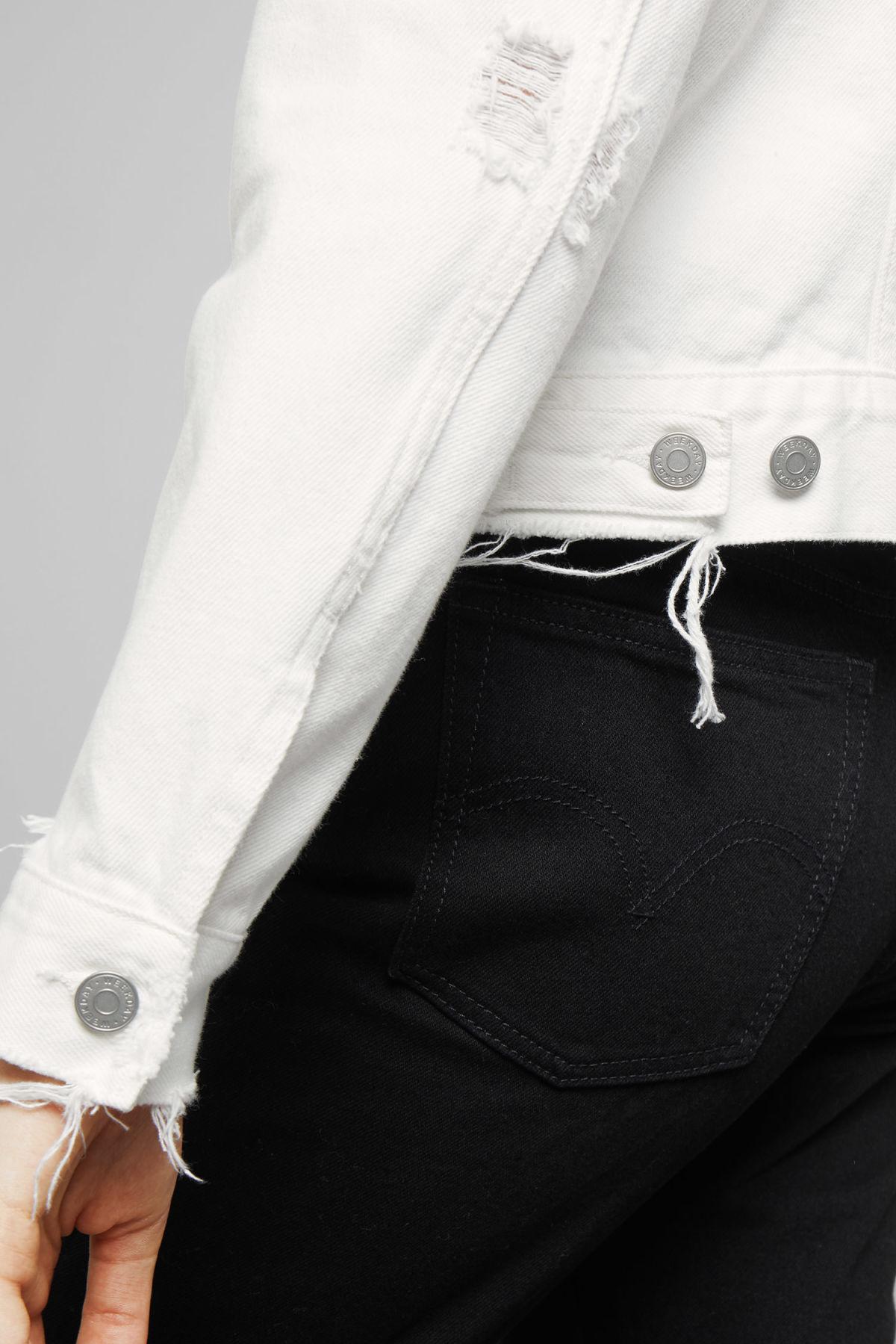 weekday white denim jacket