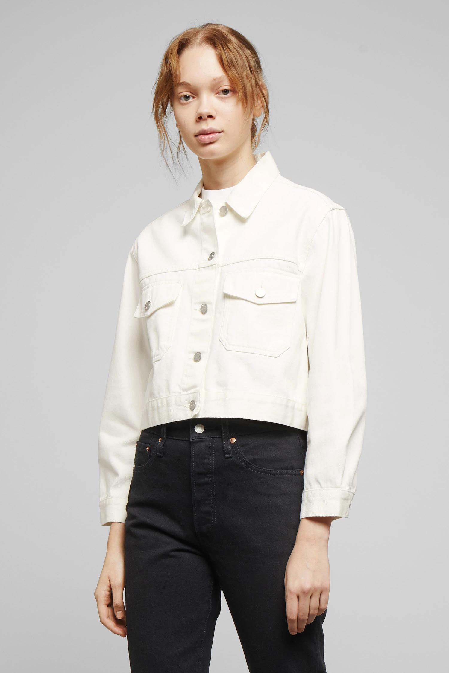 weekday white denim jacket