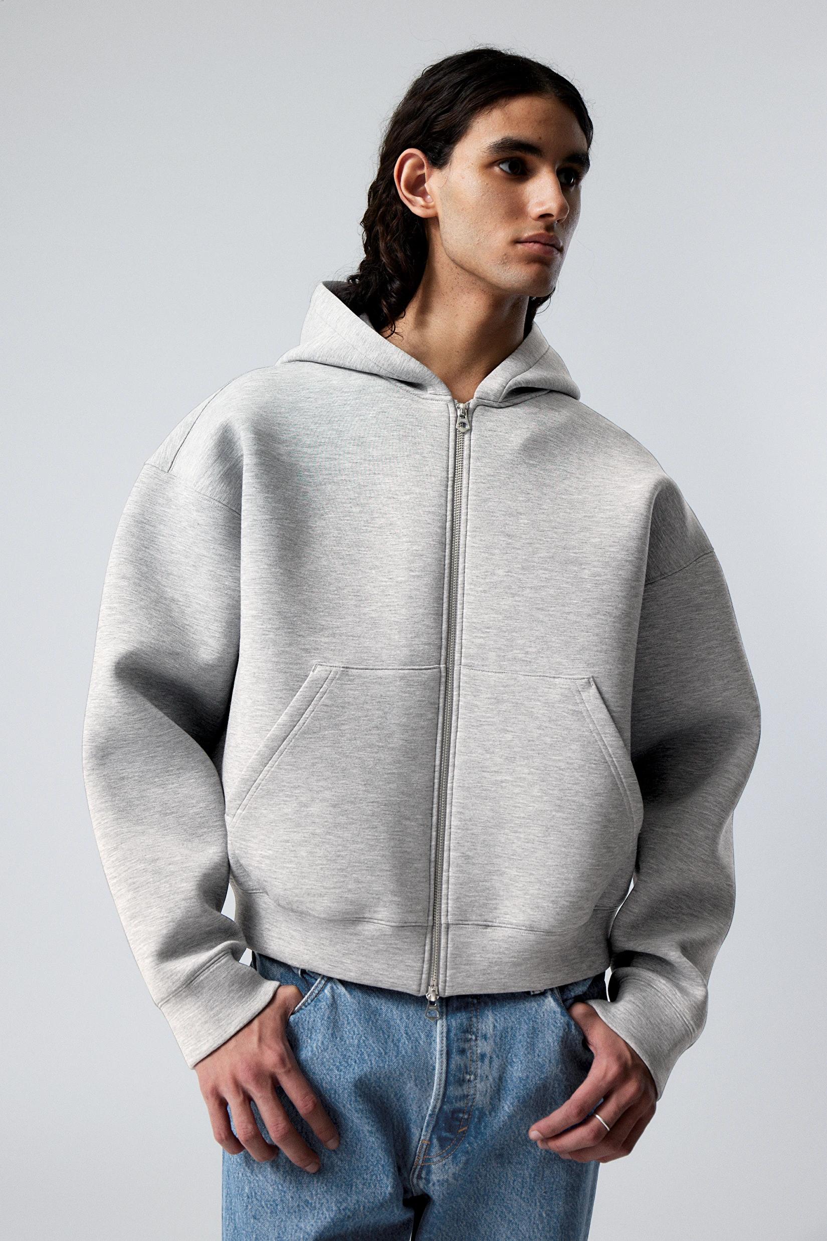 Weekday grey zip hoodie shop