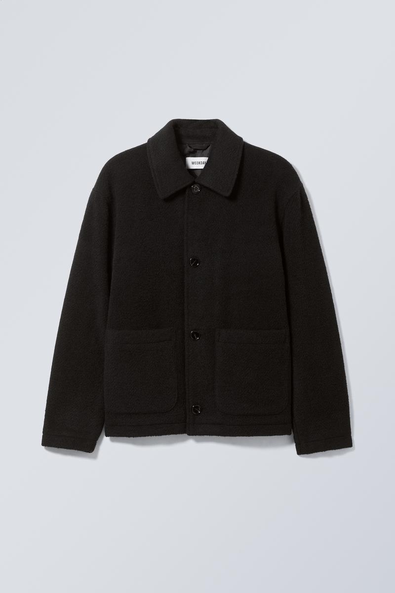 Weekday Rory Wool Jacket in Black for Men Lyst UK