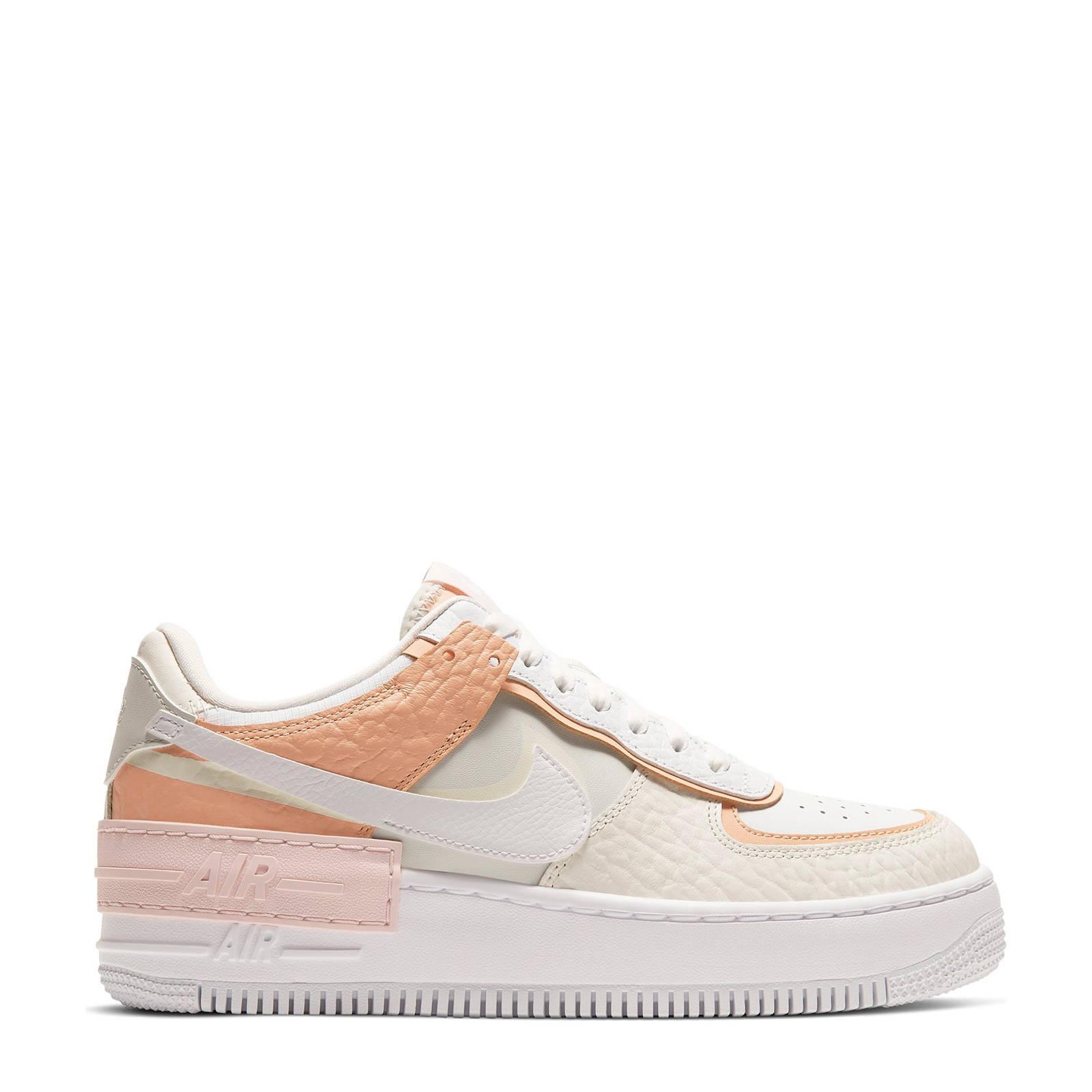 Nike Air Force 1 Shadow Sneakers Ecru/beige/lichtroze in het Naturel - Lyst