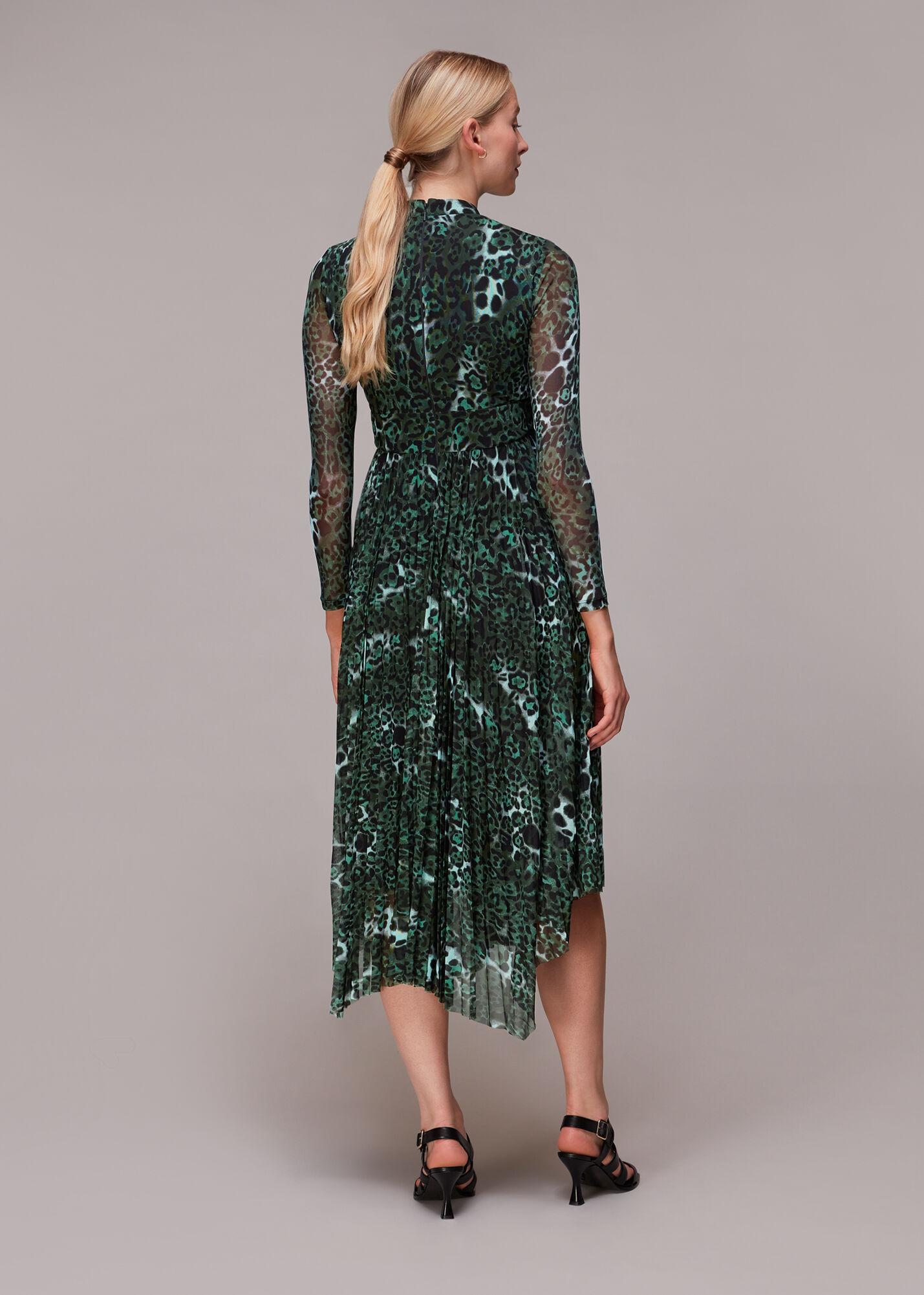 Whistles Night Cat Pleated Mesh Dress Lyst UK