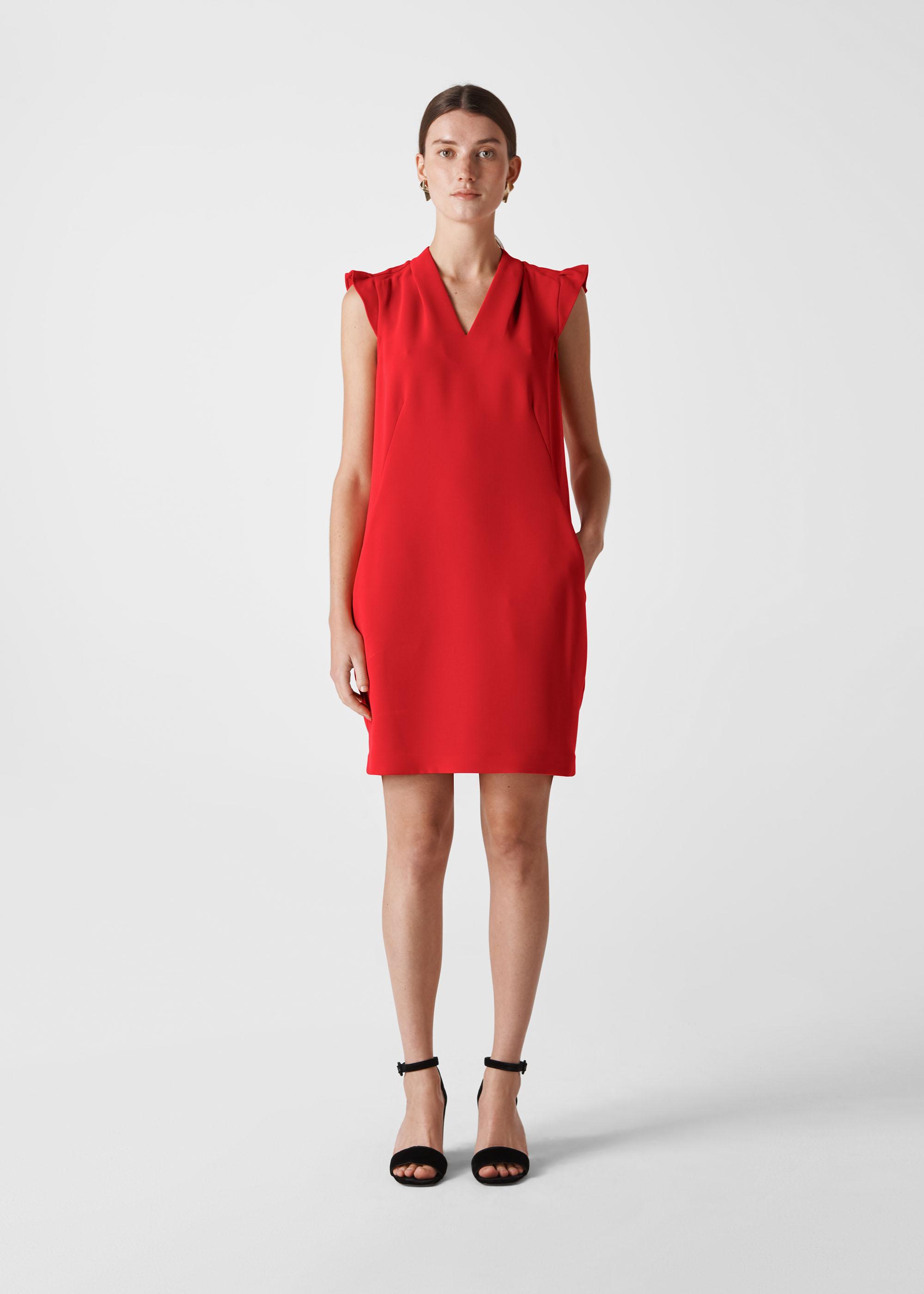 Whistles Safia Crepe Dress in Red Lyst UK