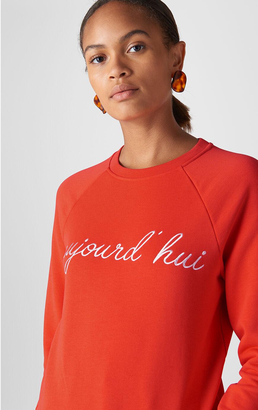 whistles red sweatshirt