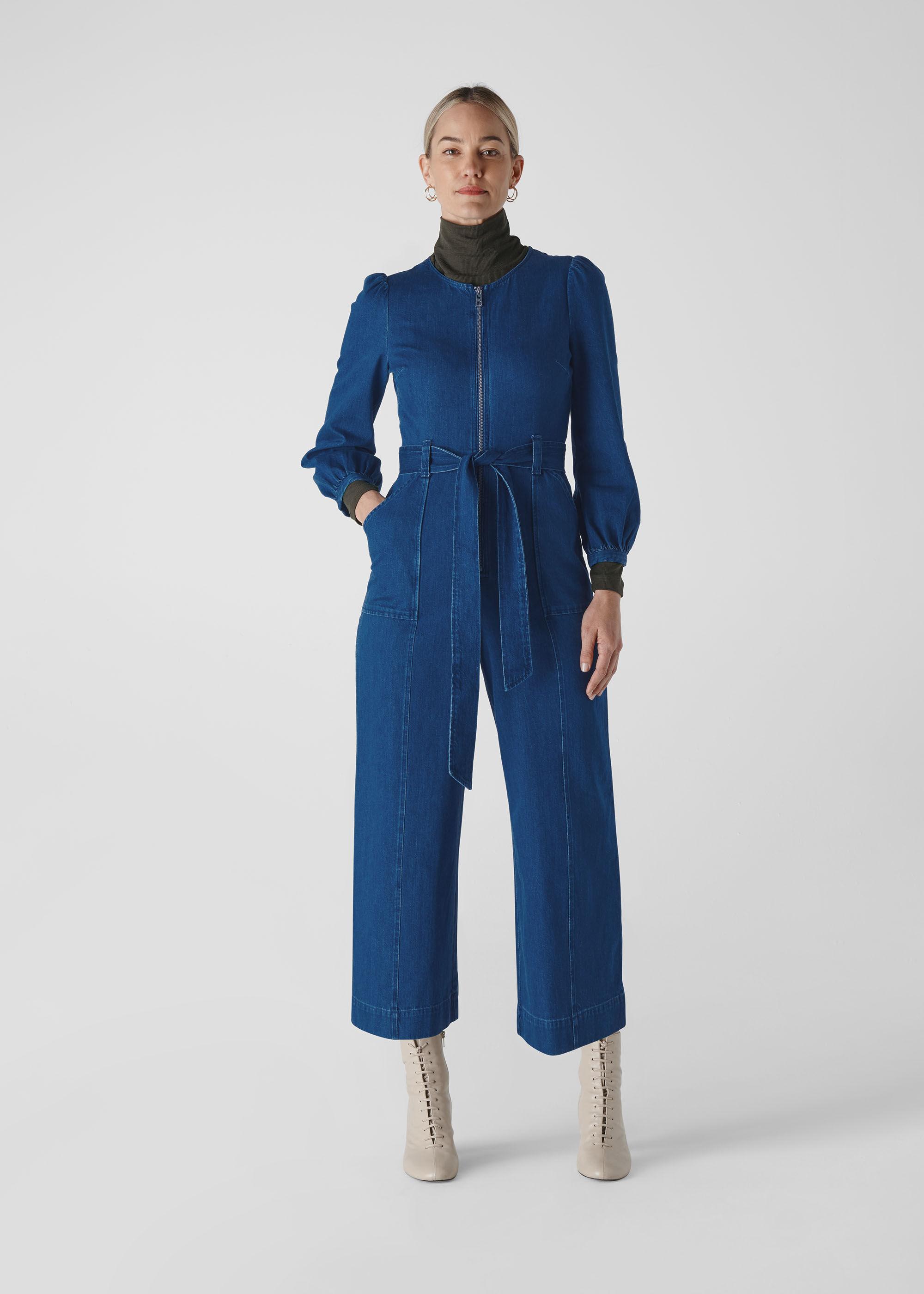 whistles denim jumpsuit