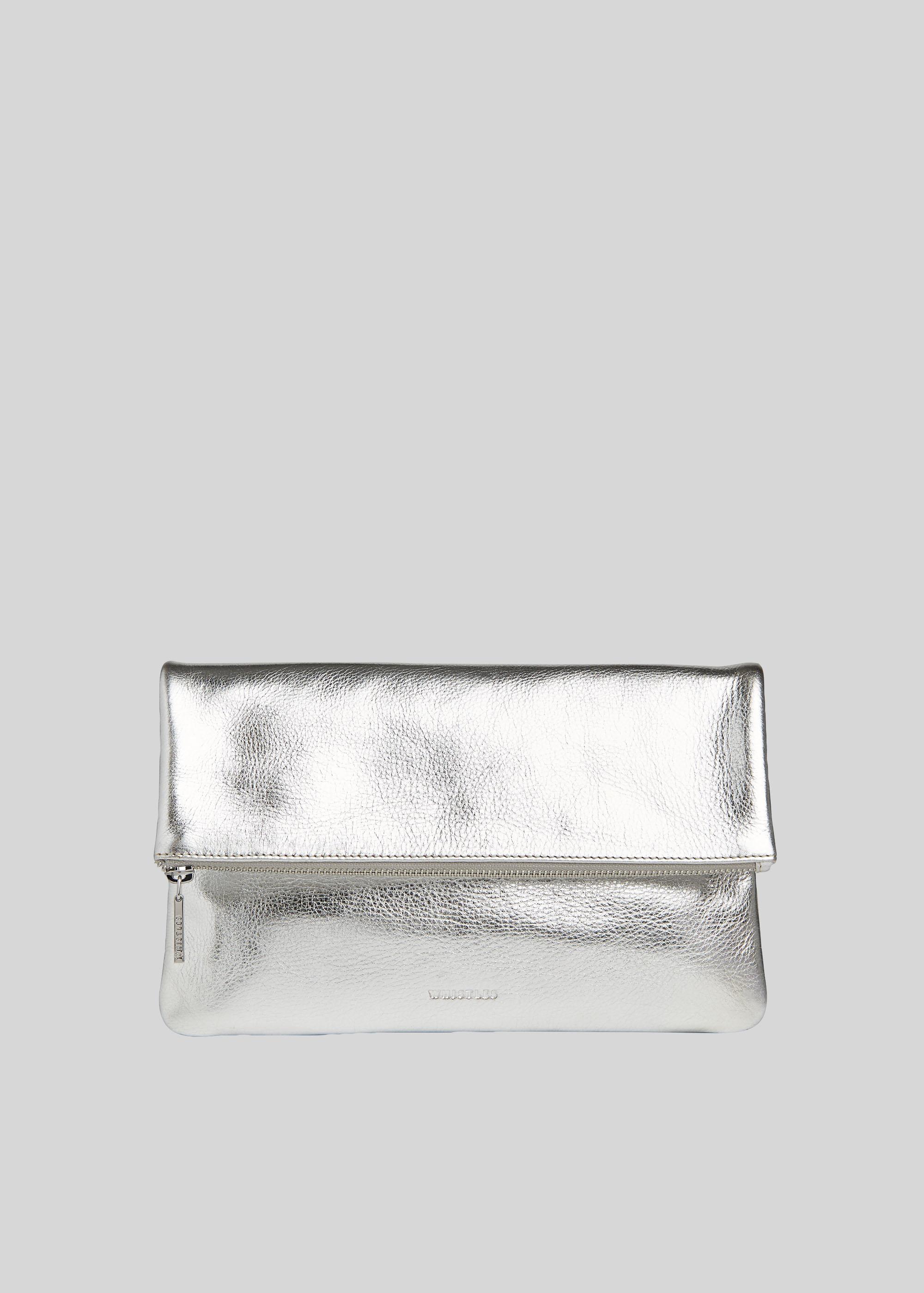 Whistles Chapel Foldover Clutch Bag in Grey Lyst UK