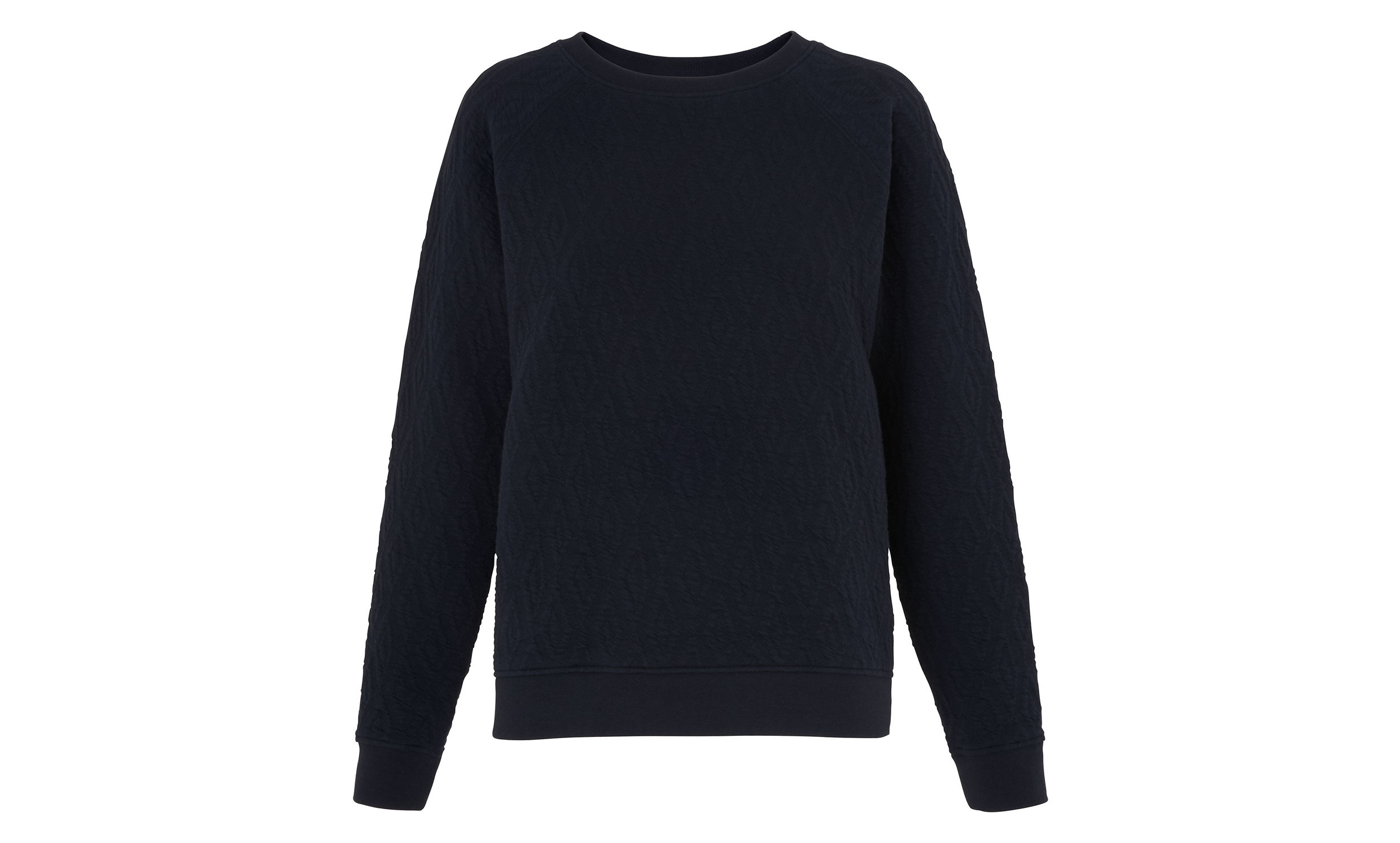 Lyst - Whistles Diamond Quilted Sweatshirt in Blue