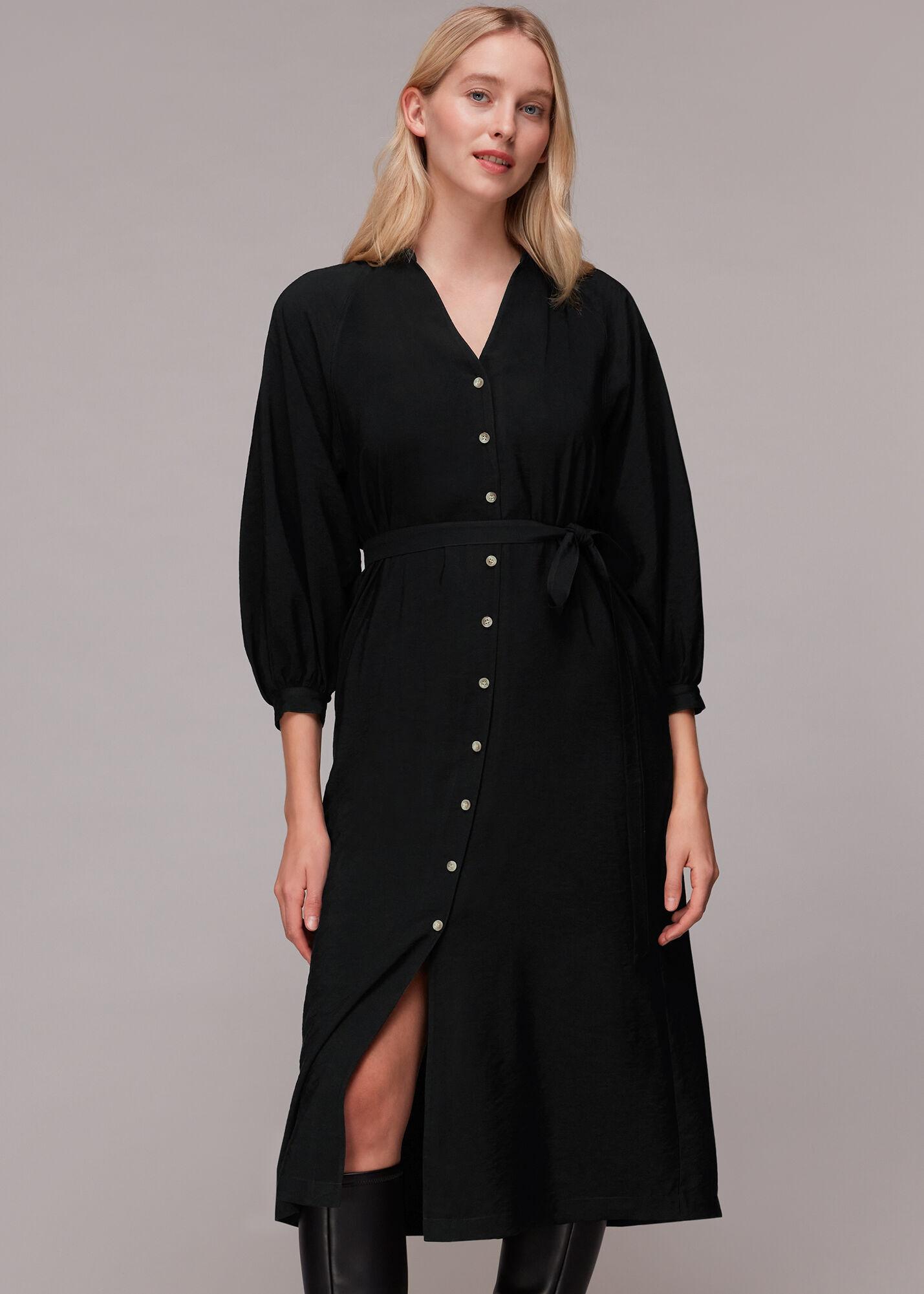 Whistles Lizzie Midi Dress in Black Lyst