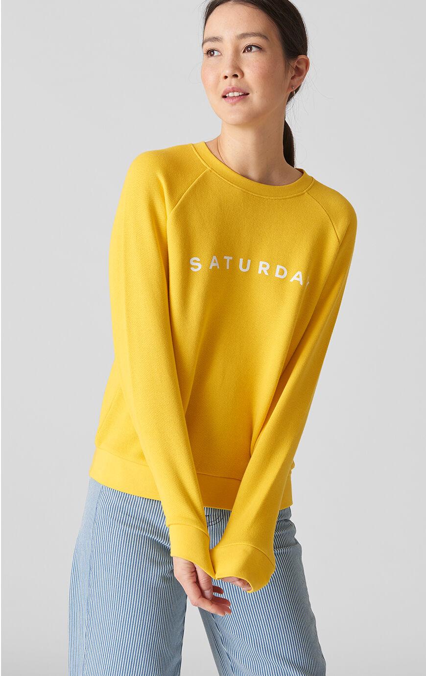 whistles yellow saturday sweatshirt