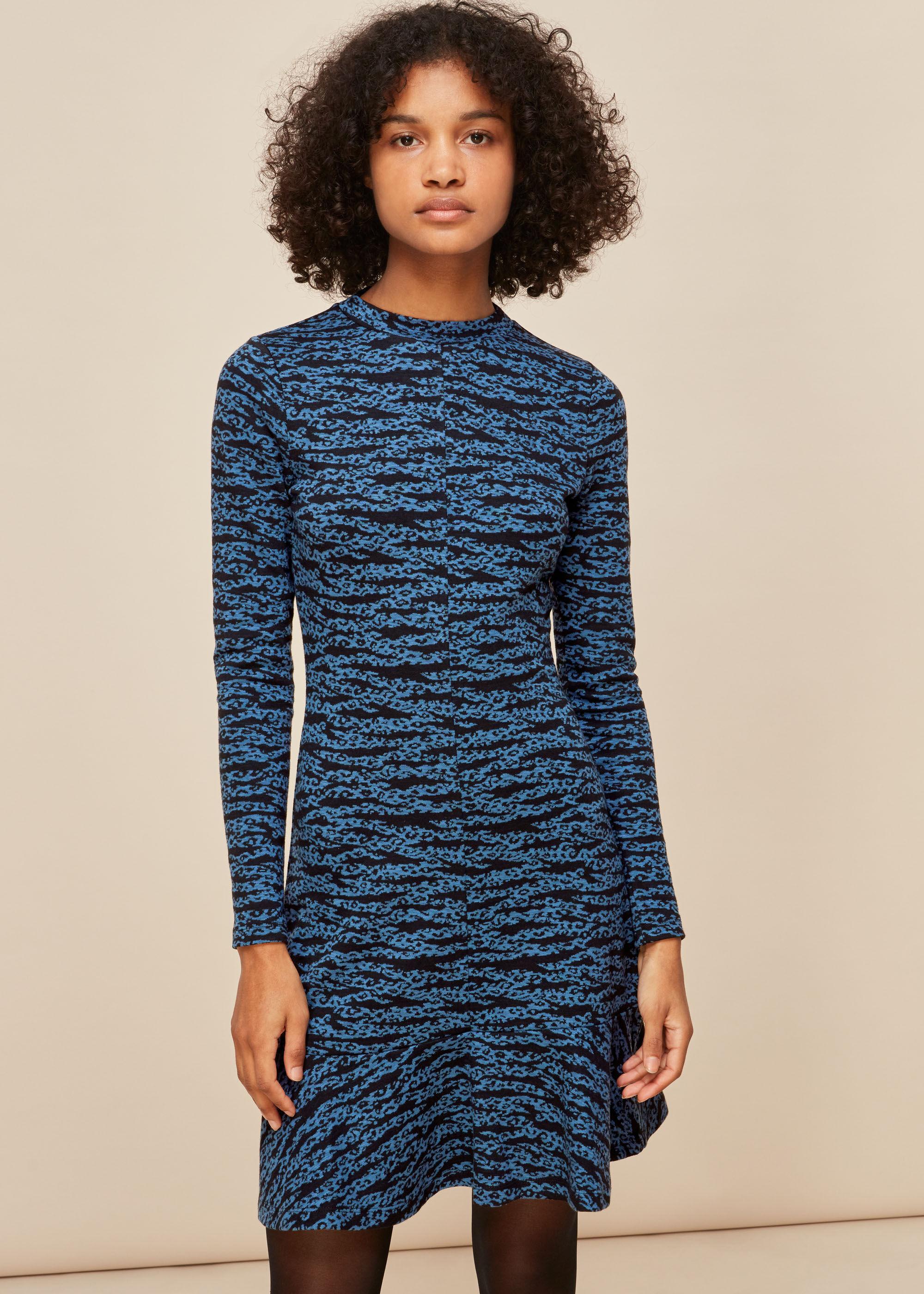 Whistles zebra cheap flippy dress