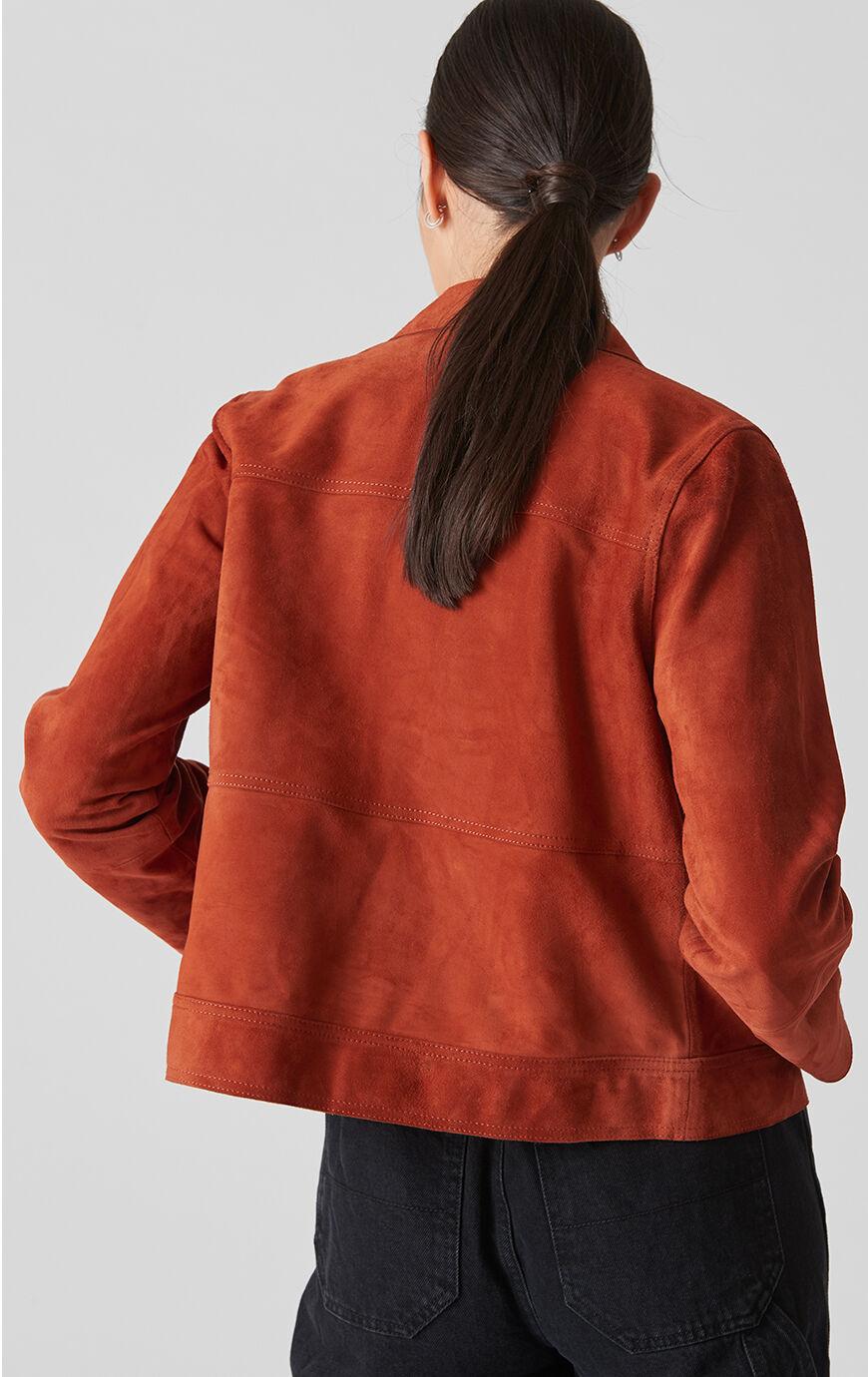 Whistles Patch Pocket Suede Jacket in Rust (Red) Save 88 Lyst