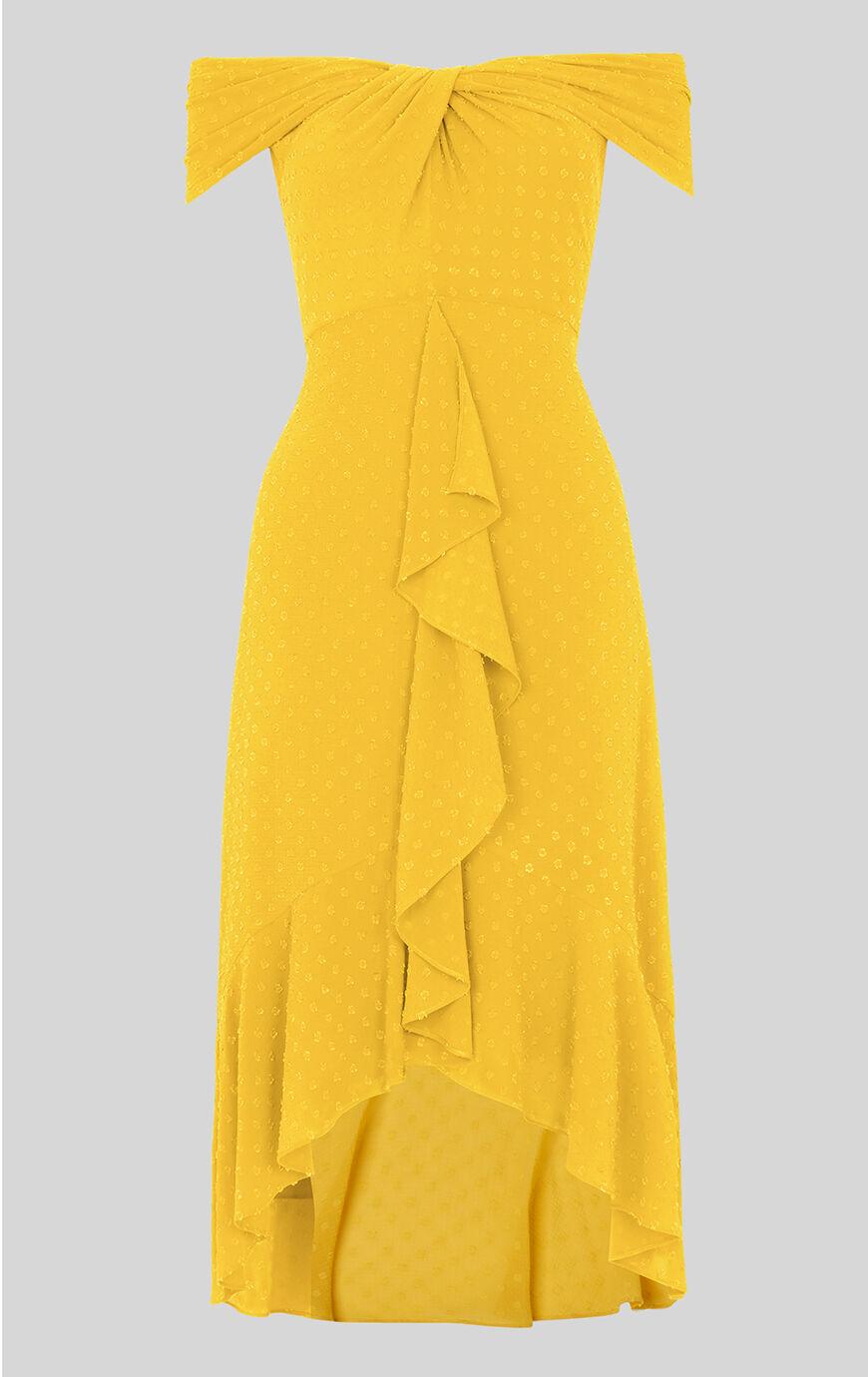 whistles eriko dobby bardot dress