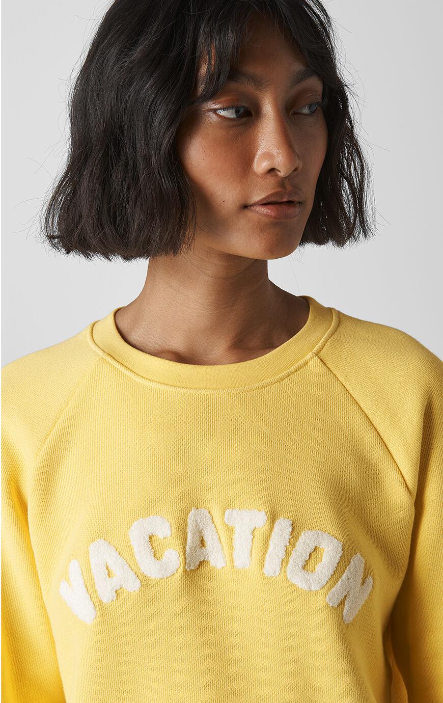 yellow vacation sweatshirt