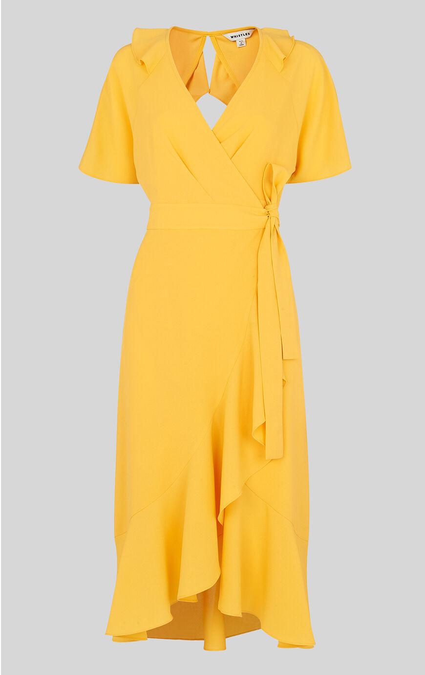 abigail frill wrap dress