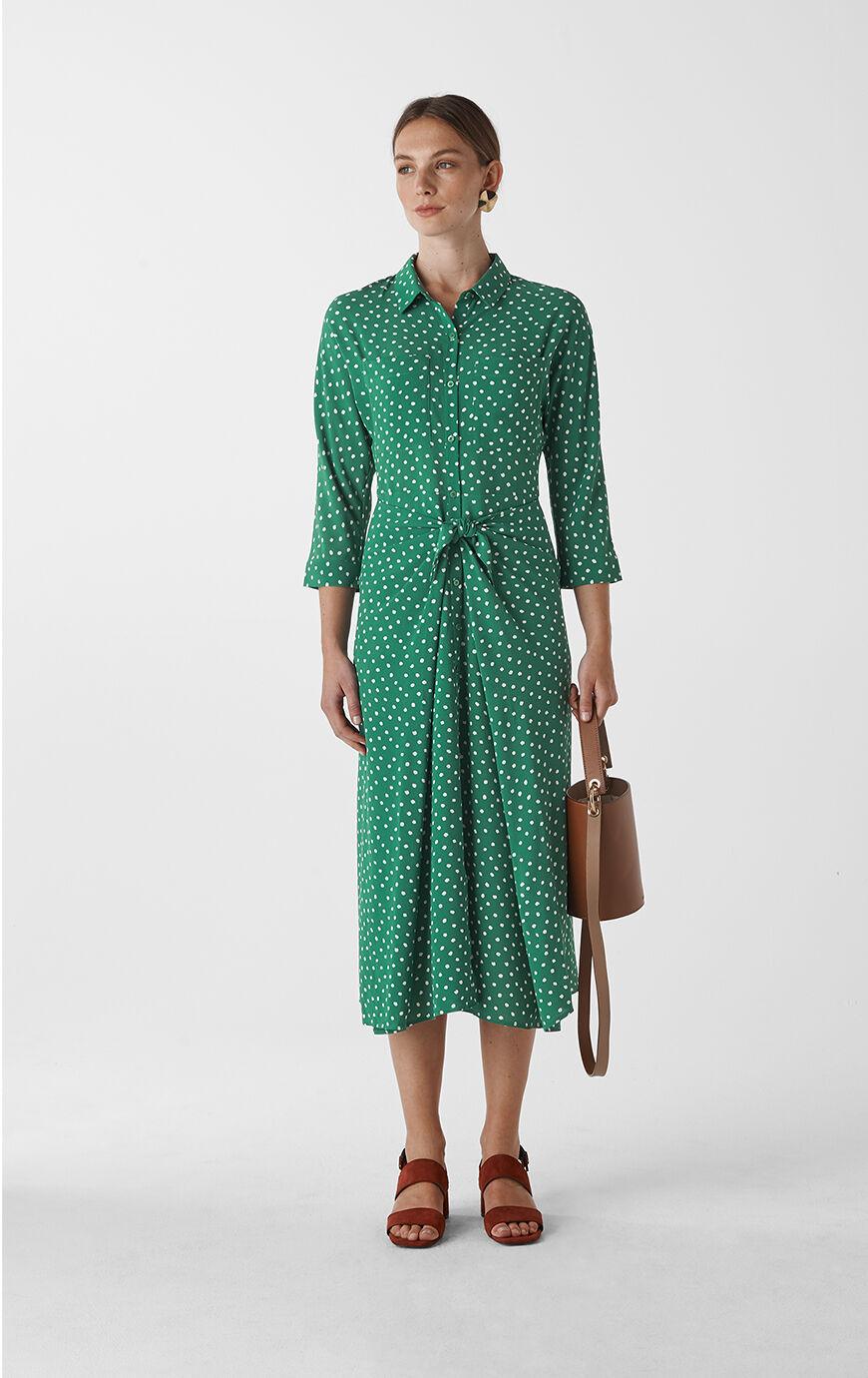 whistles spot print maxi dress