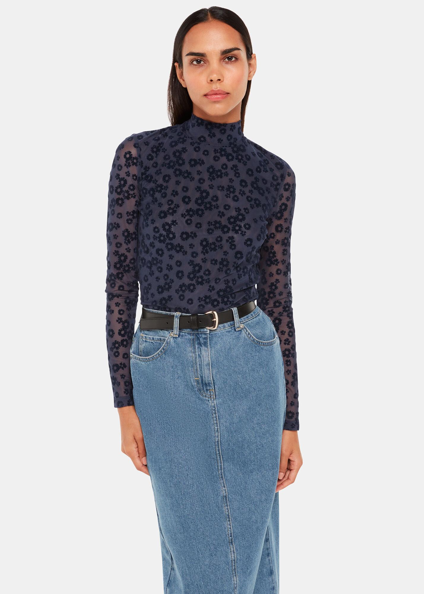 whistles black polo neck
