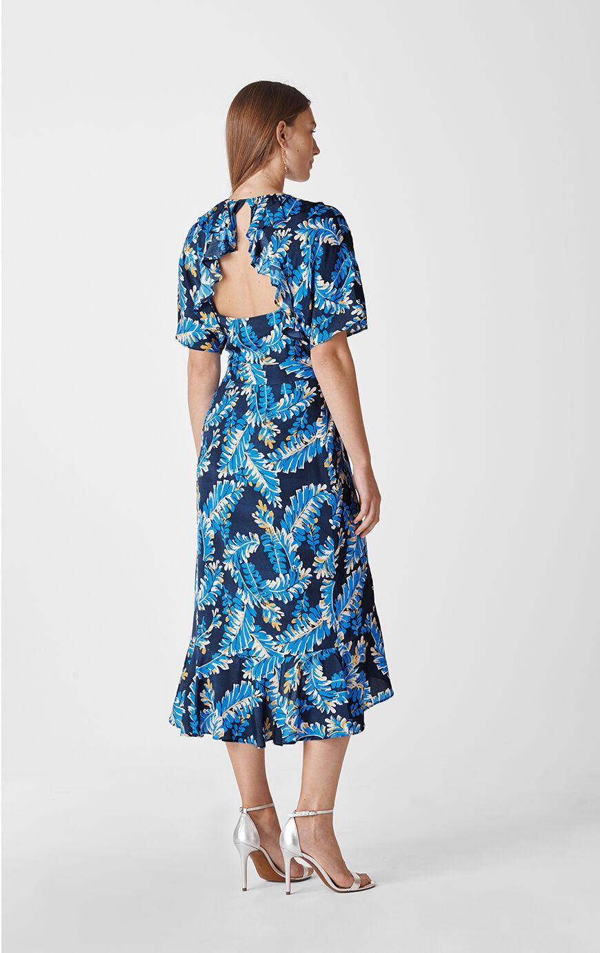 whistles capri print wrap dress