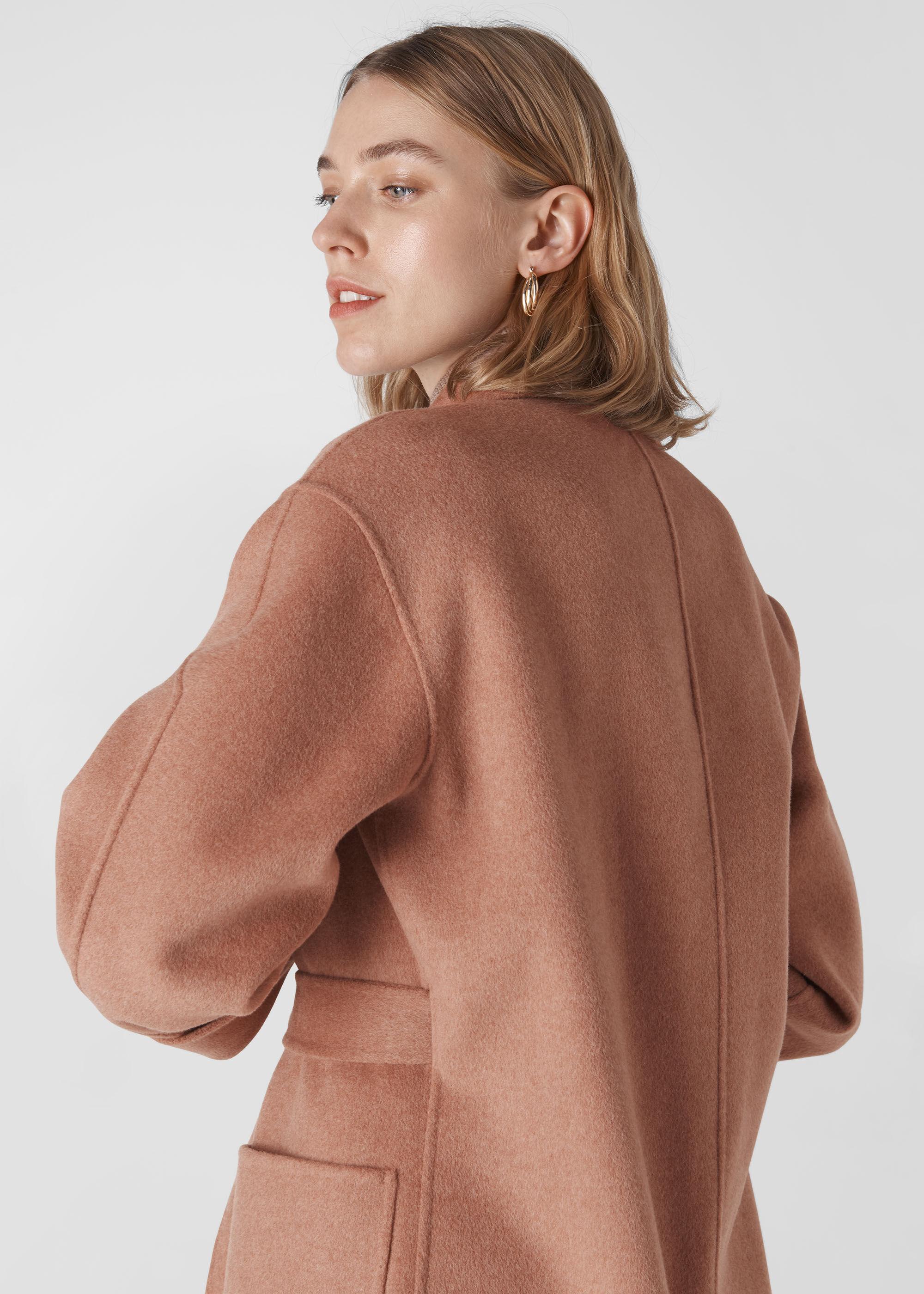 pale pink wrap coat