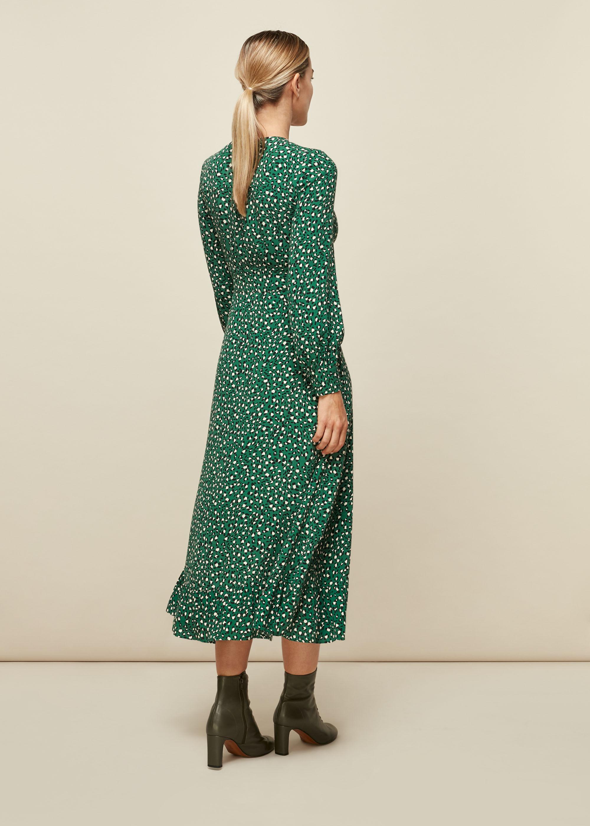 leopard print dress midi