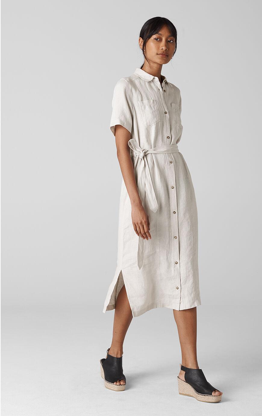 whistles bella linen shirt dress