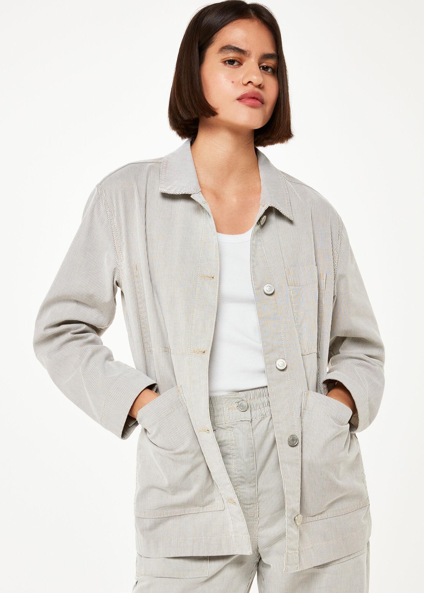 Whistles Sylvie Stripe Jacket in White Lyst