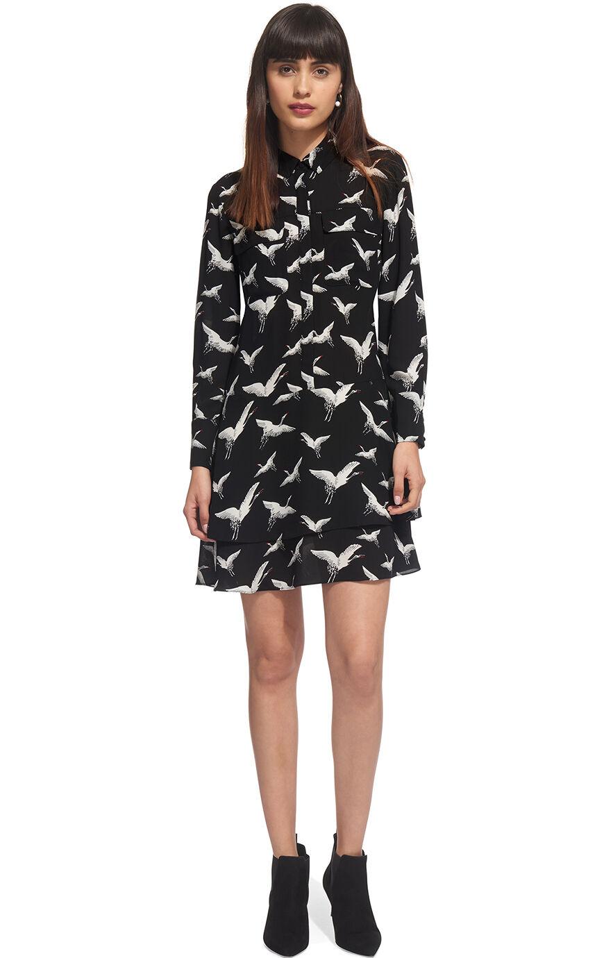 whistles animal print shirt dress