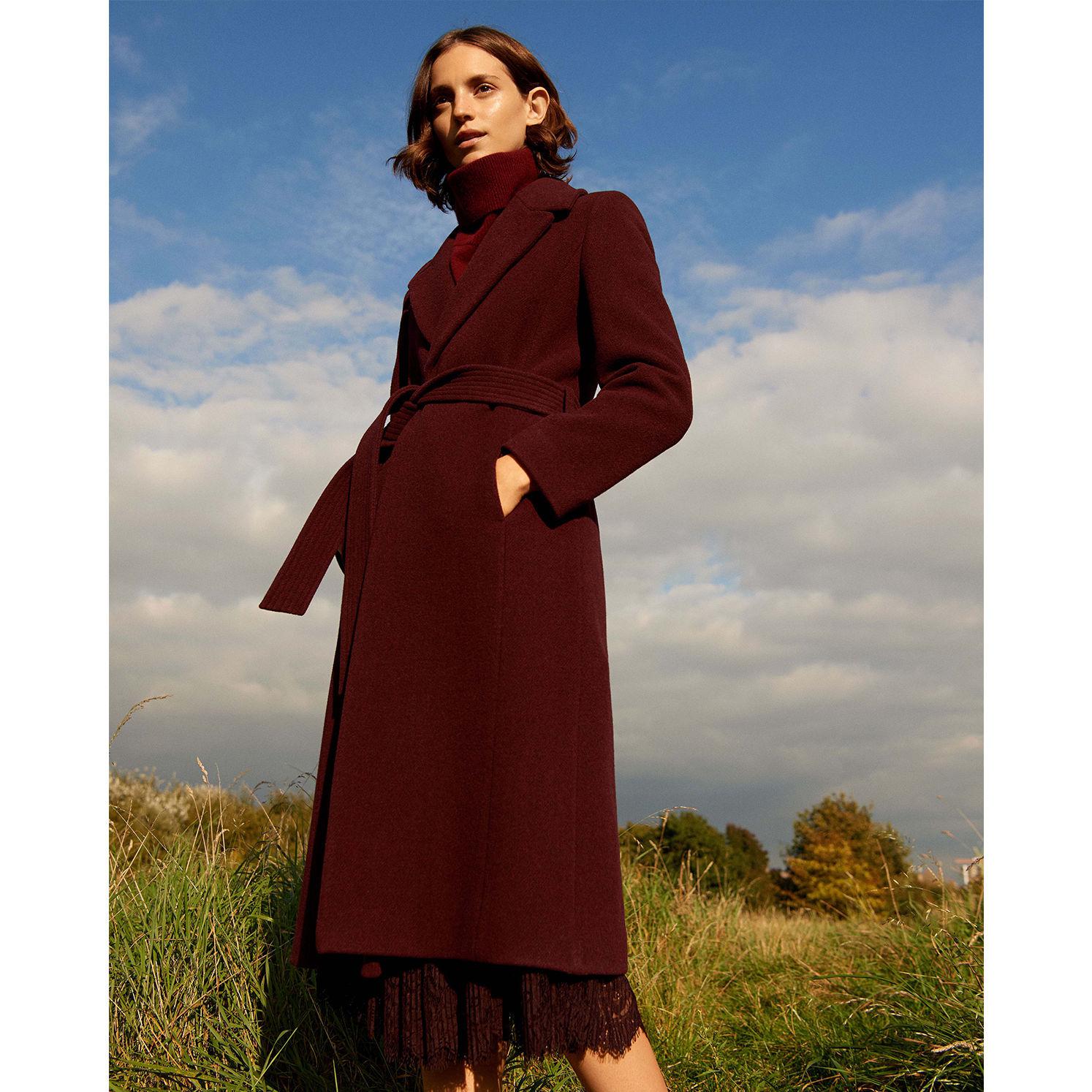 Whistles Wool Alexandra Belted Coat in 