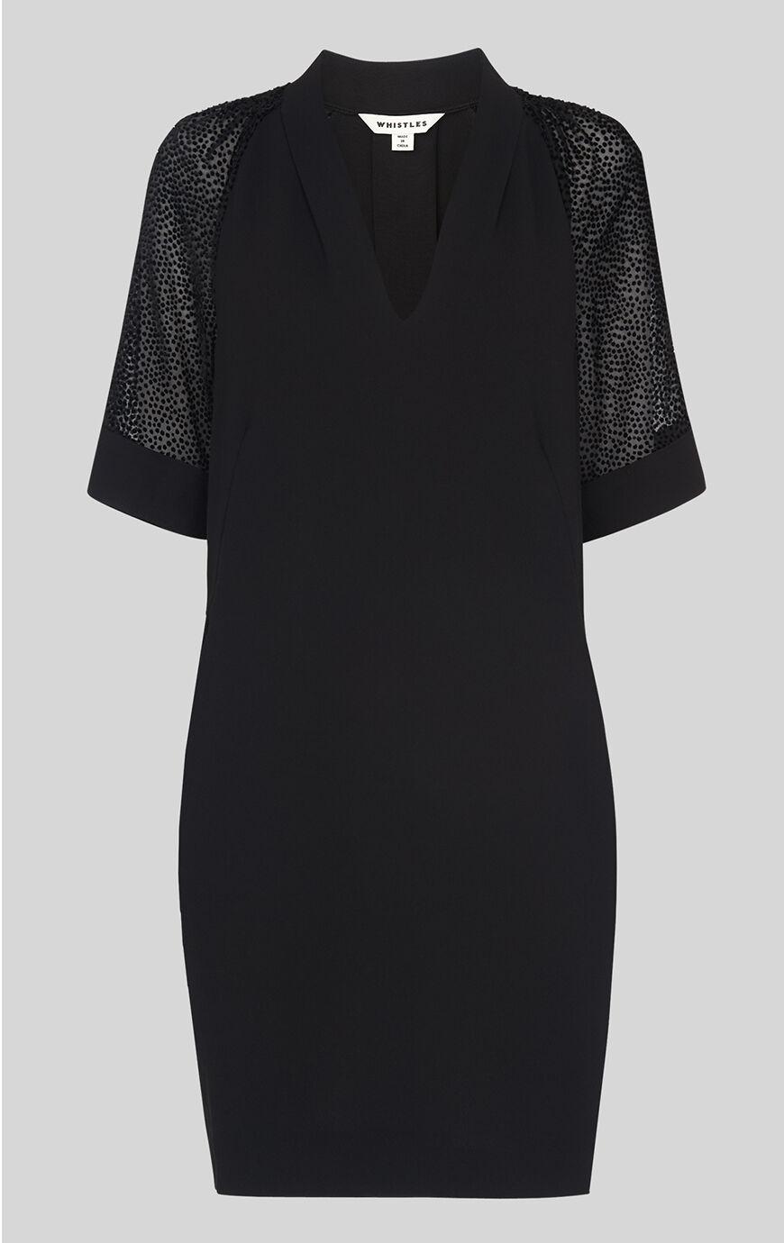 whistles lina dobby sleeve dress