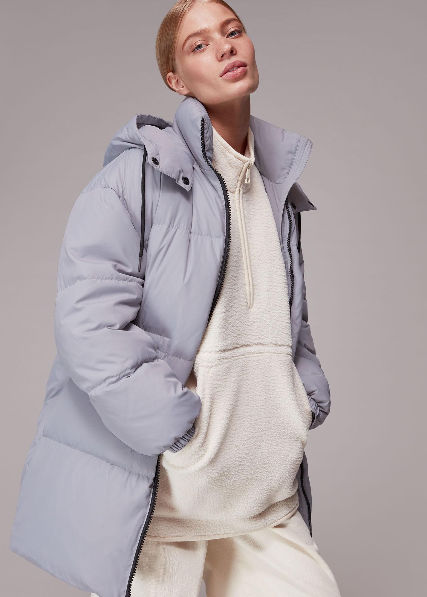 whistles hooded long puffer jacket