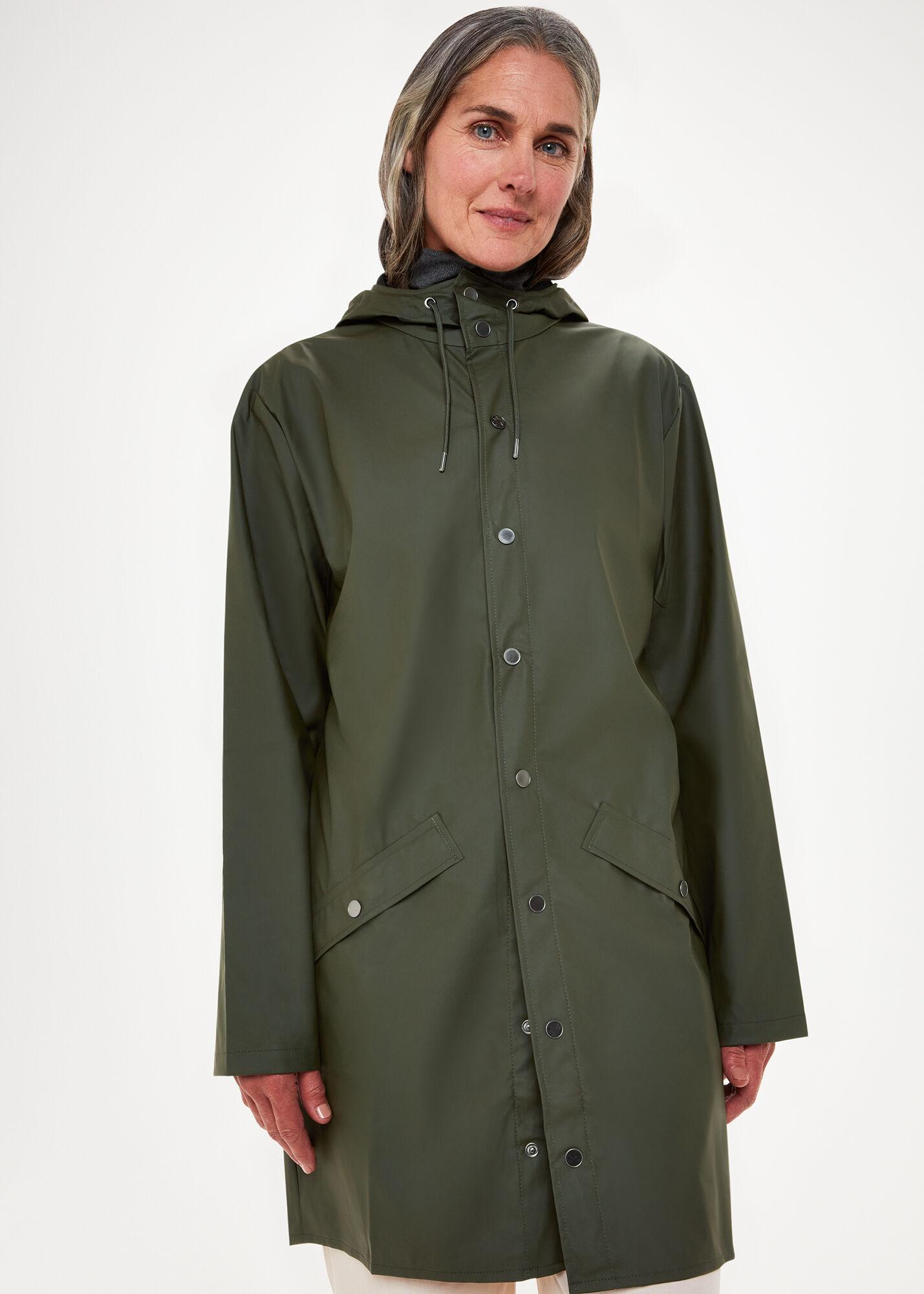 Whistles Rains Long Jacket in Green | Lyst