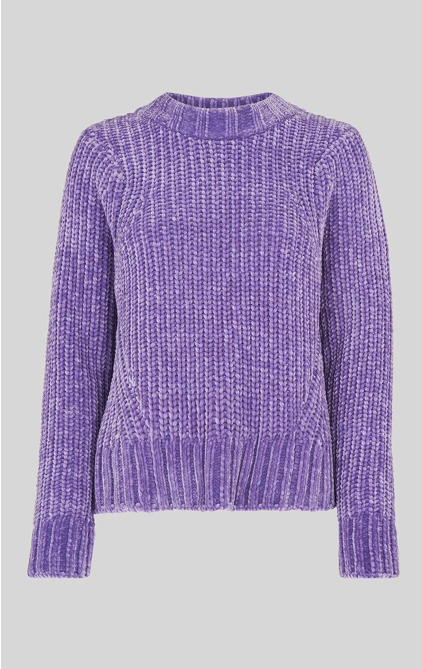 cropped chenille sweater