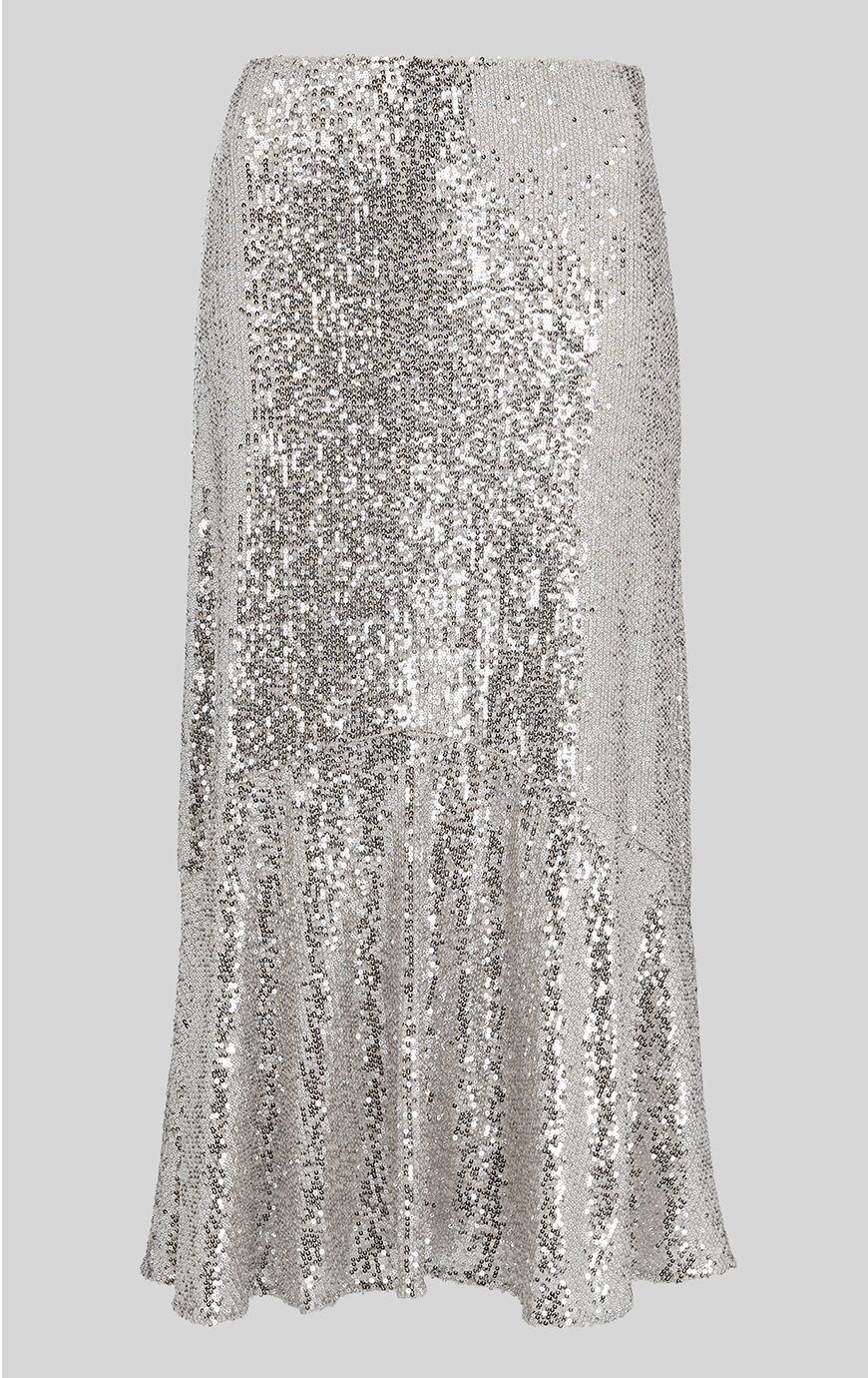 whistles black sequin skirt