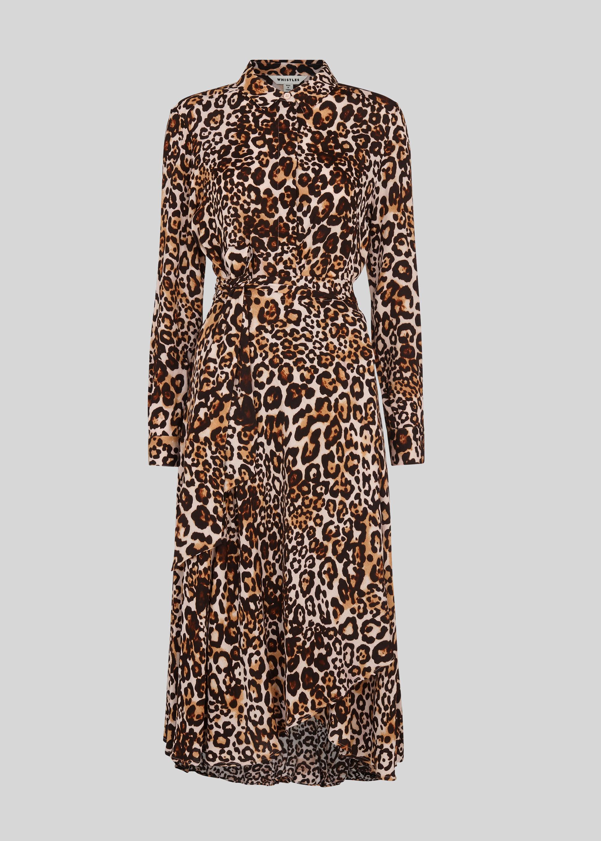 whistles exclusive animal print wrap dress