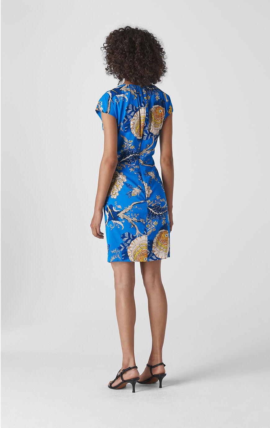 Whistles Exotic Floral Silk Blend Dress in Blue Lyst